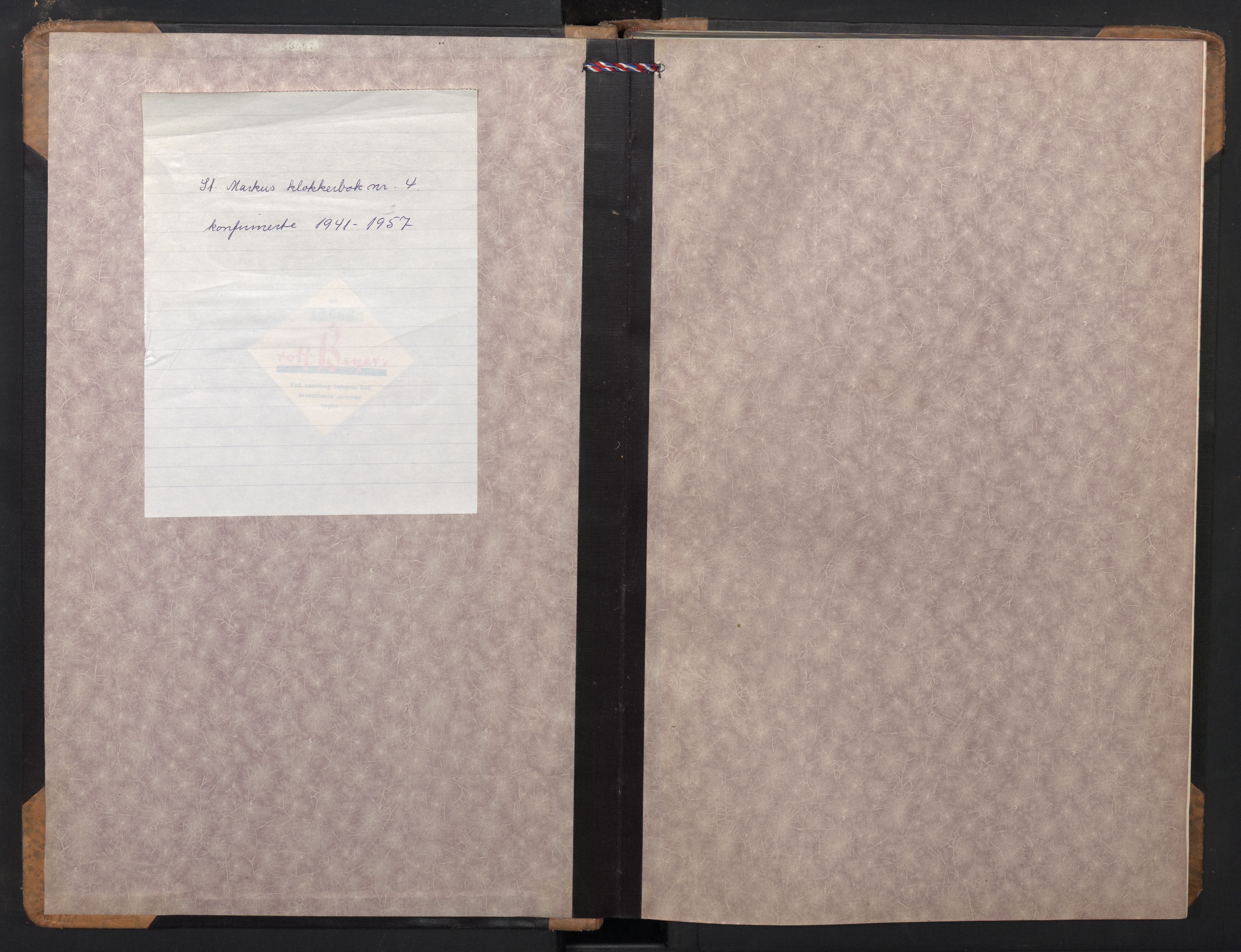 St. Markus sokneprestembete, SAB/A-99935: Parish register (copy) no. B 2, 1941-1957