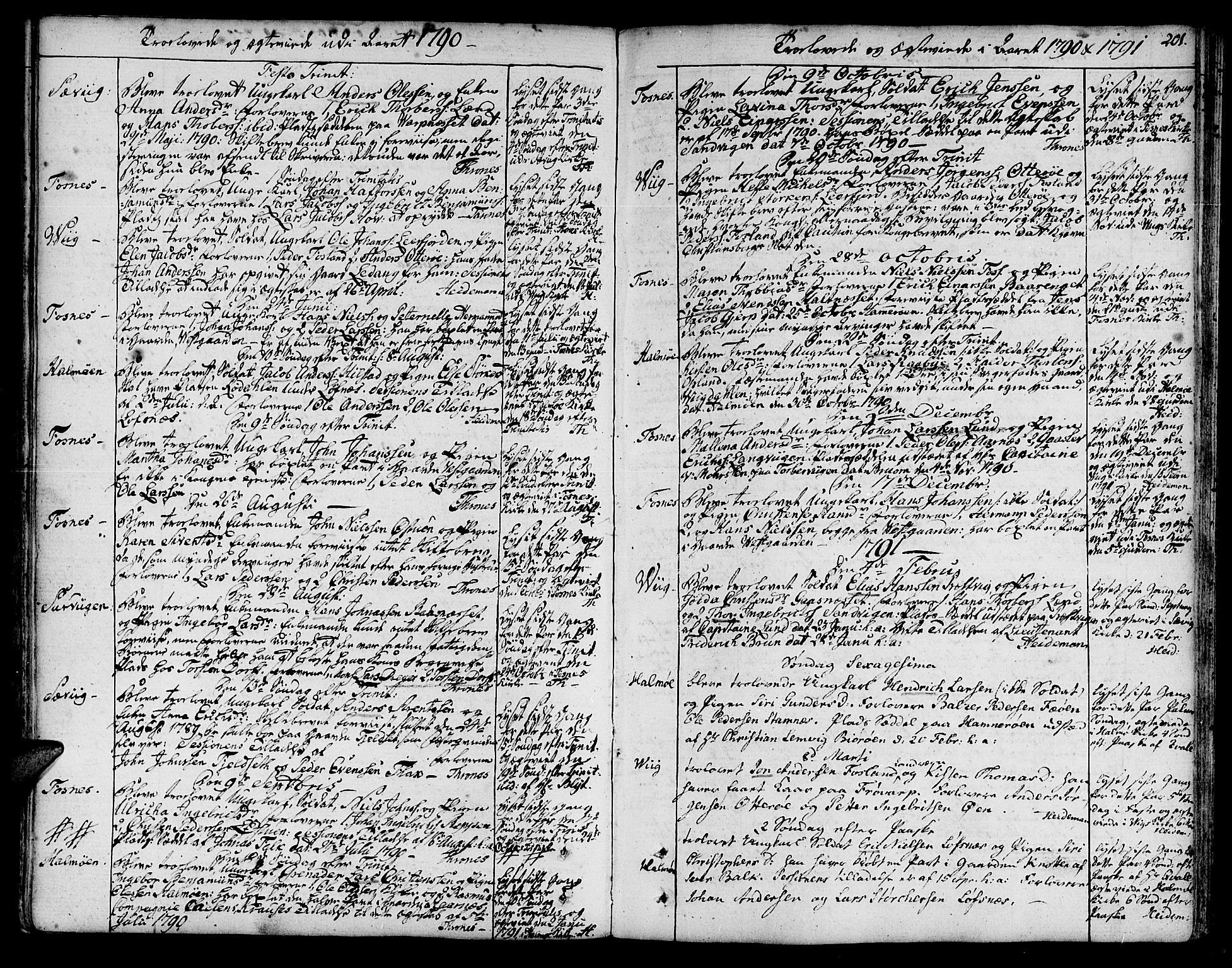 Ministerialprotokoller, klokkerbøker og fødselsregistre - Nord-Trøndelag, SAT/A-1458/773/L0608: Parish register (official) no. 773A02, 1784-1816, p. 201