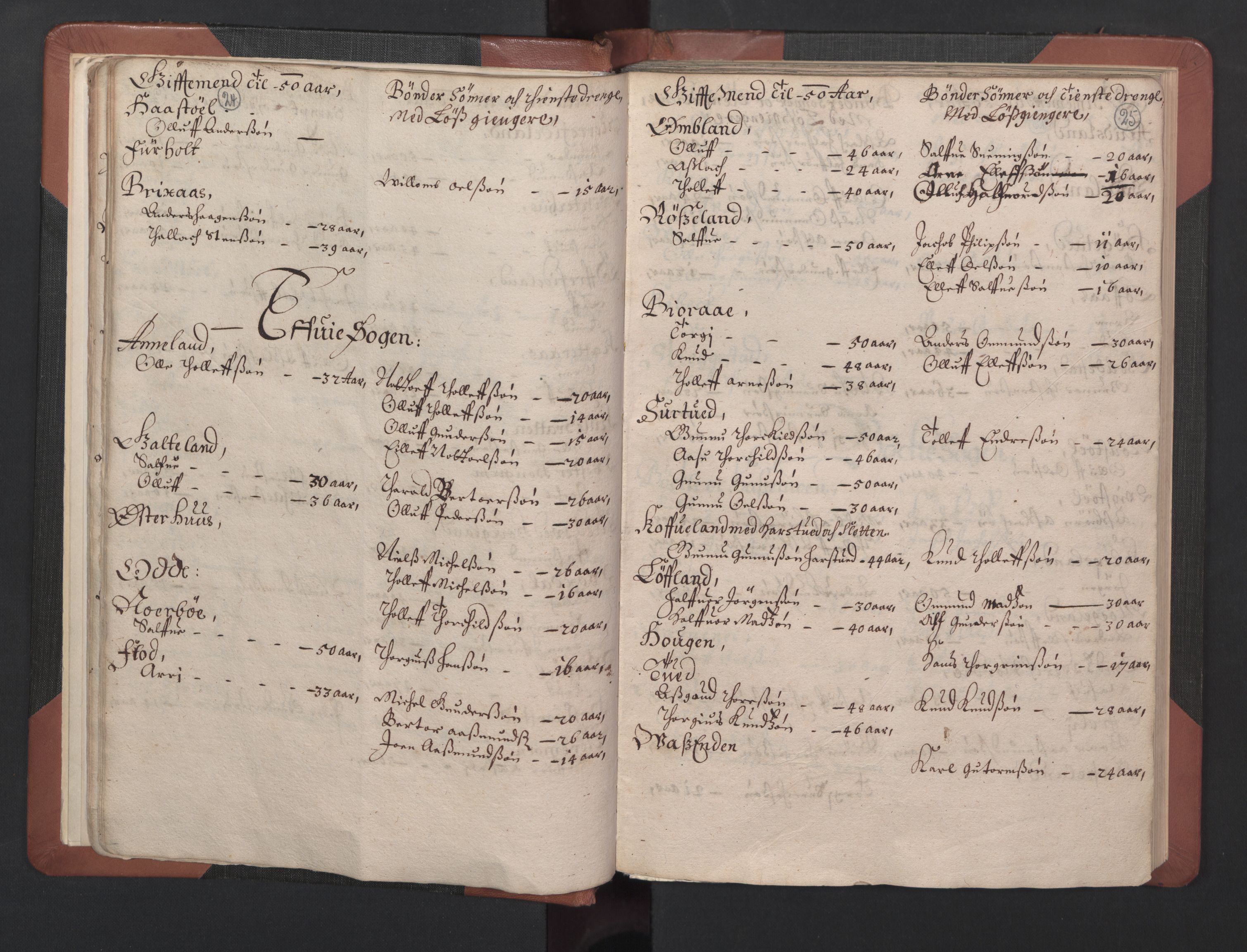 RA, Bailiff's Census 1664-1666, no. 8: Råbyggelaget fogderi, 1664-1665, p. 24-25