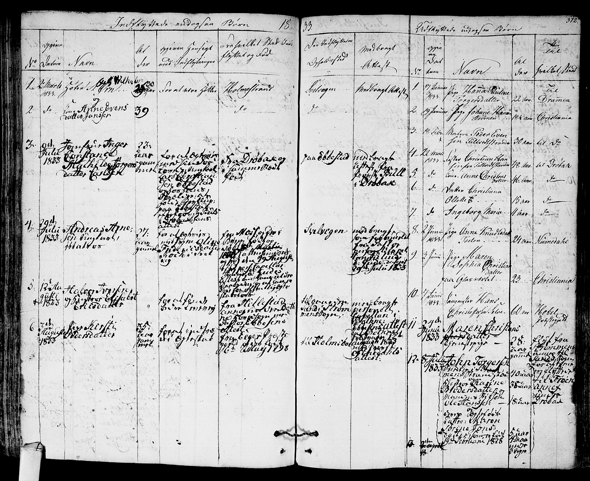 Hurum kirkebøker, SAKO/A-229/F/Fa/L0010: Parish register (official) no. 10, 1827-1846, p. 372