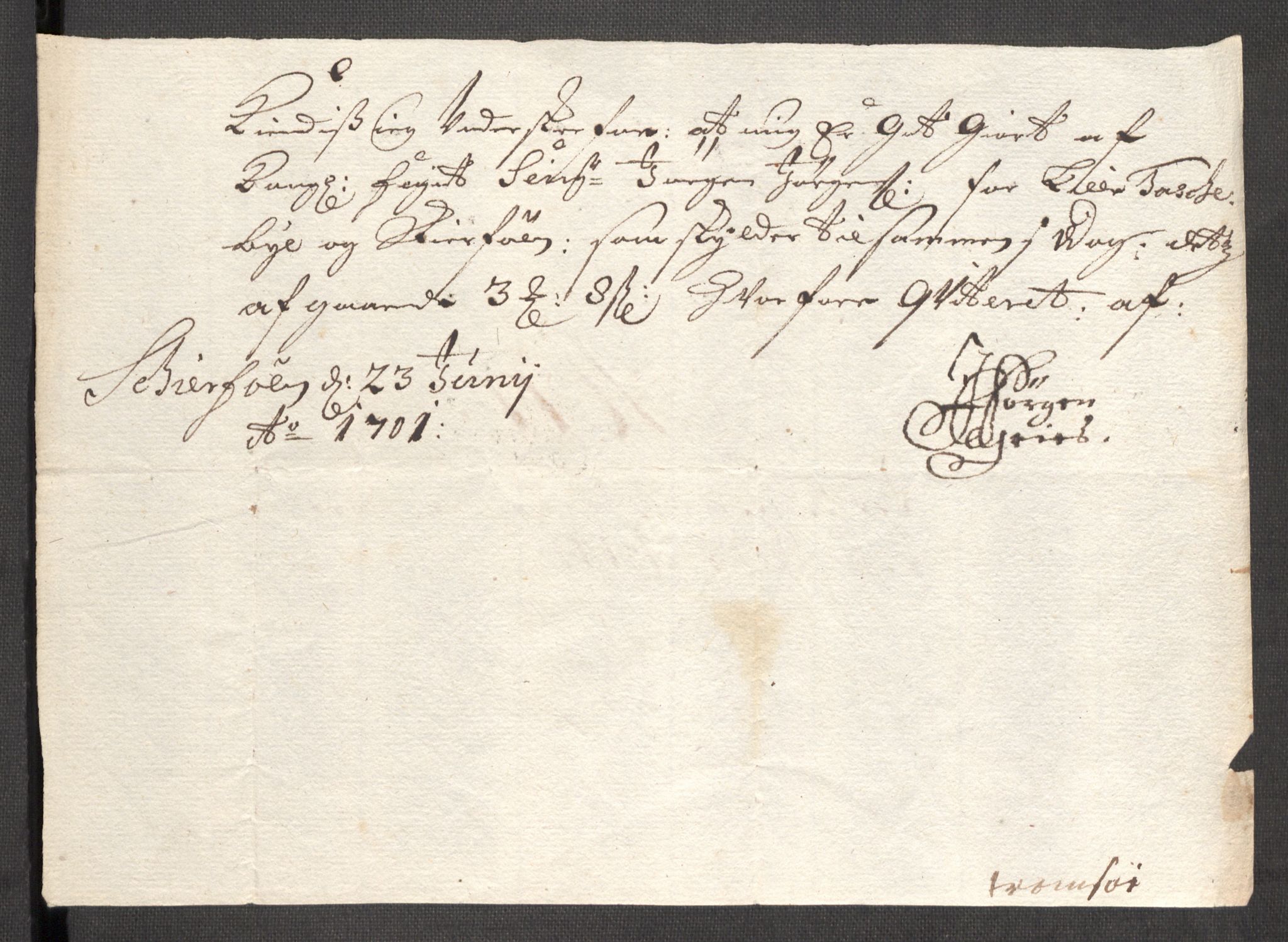 Rentekammeret inntil 1814, Reviderte regnskaper, Fogderegnskap, AV/RA-EA-4092/R68/L4755: Fogderegnskap Senja og Troms, 1700-1704, p. 195