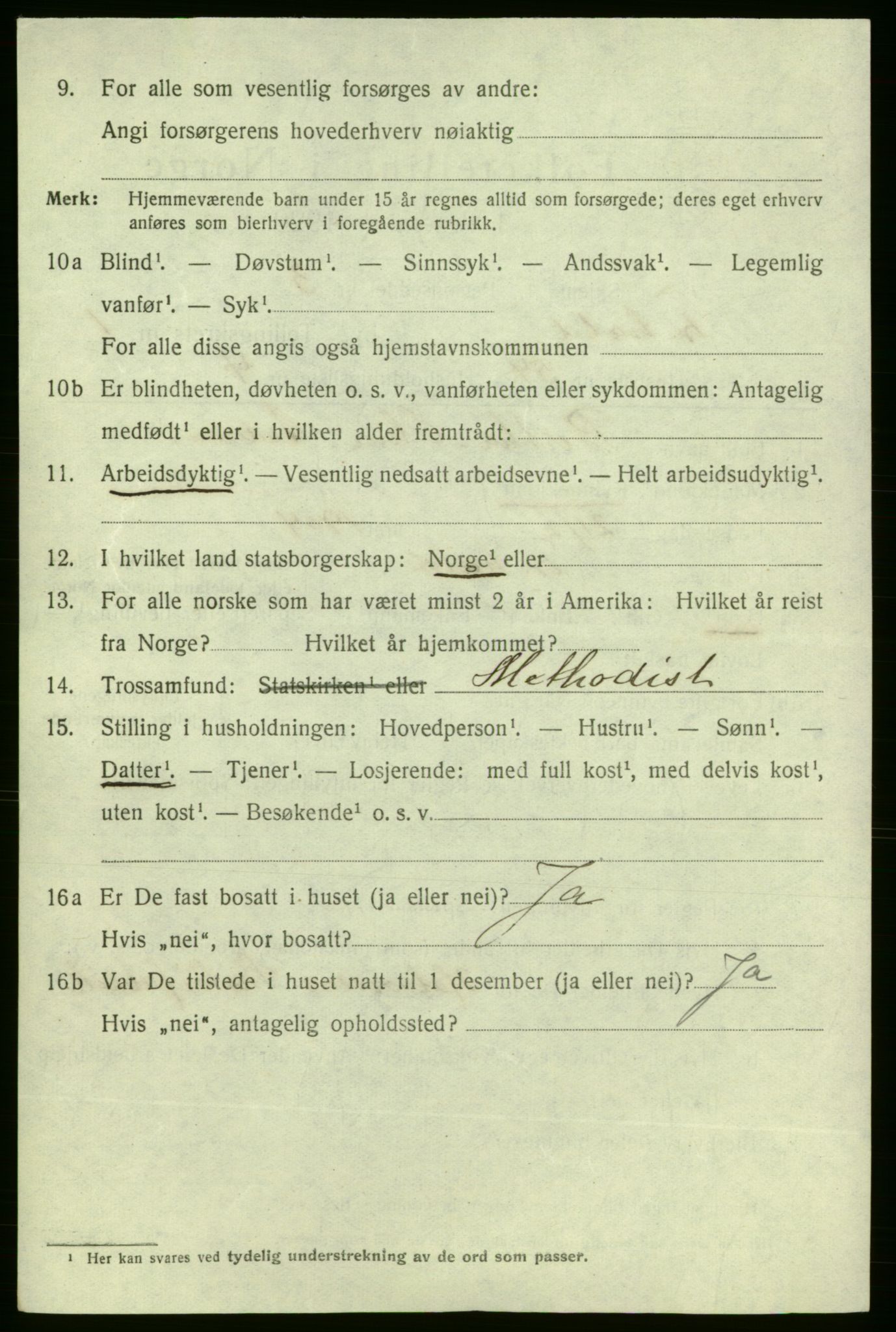 SAO, 1920 census for Fredrikshald, 1920, p. 9128