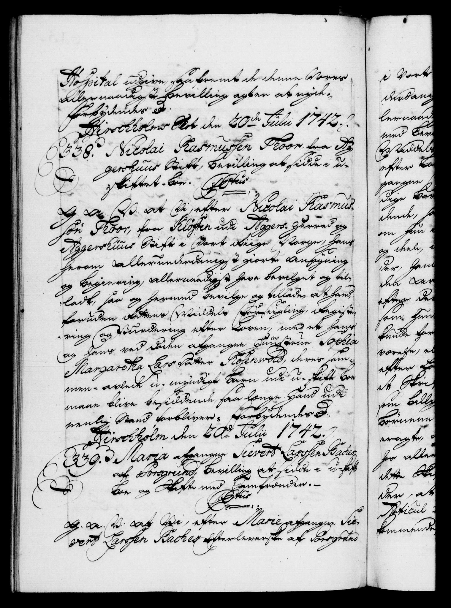 Danske Kanselli 1572-1799, AV/RA-EA-3023/F/Fc/Fca/Fcaa/L0032: Norske registre, 1741-1742, p. 615b