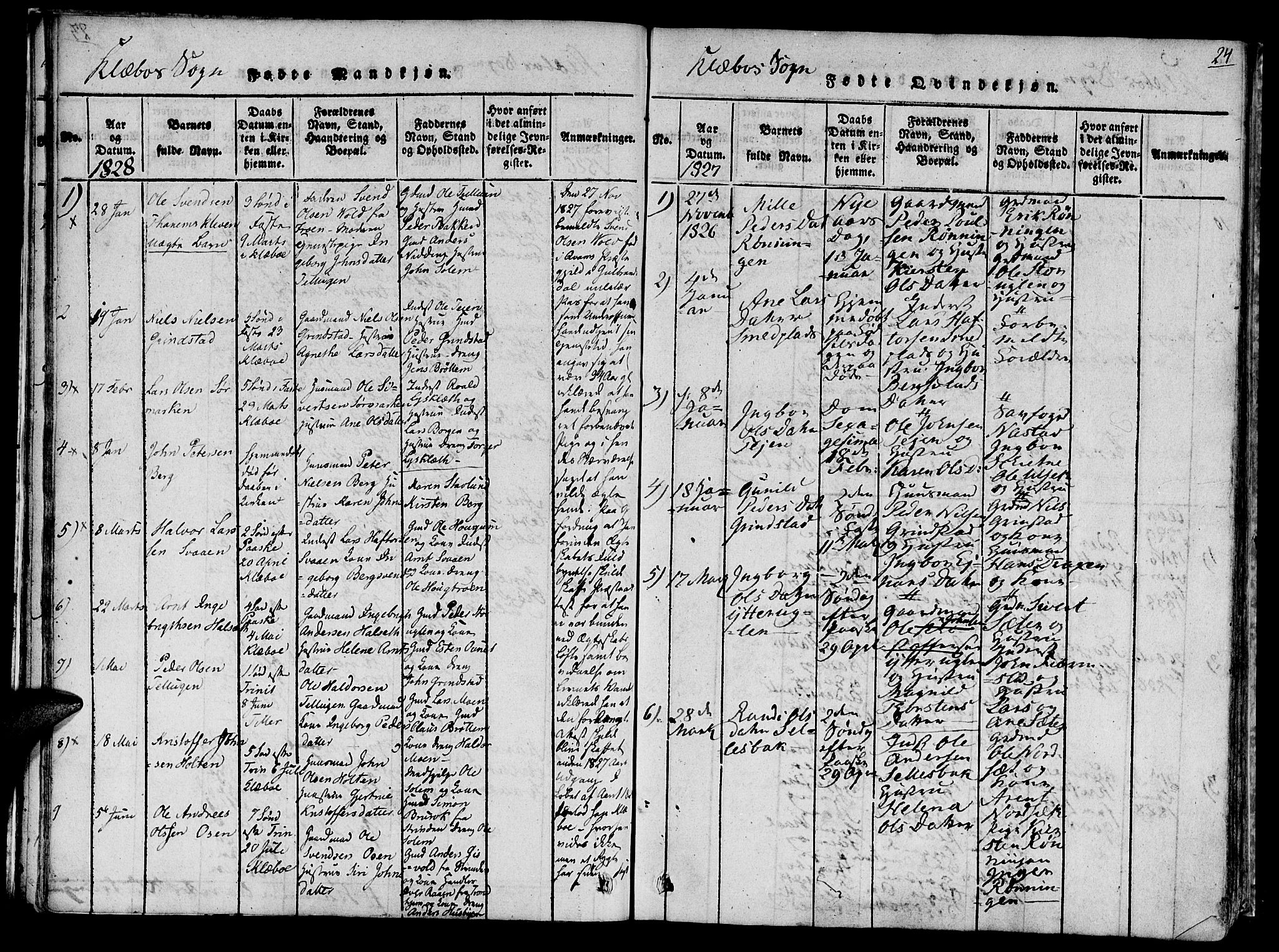 Ministerialprotokoller, klokkerbøker og fødselsregistre - Sør-Trøndelag, SAT/A-1456/618/L0439: Parish register (official) no. 618A04 /1, 1816-1843, p. 24