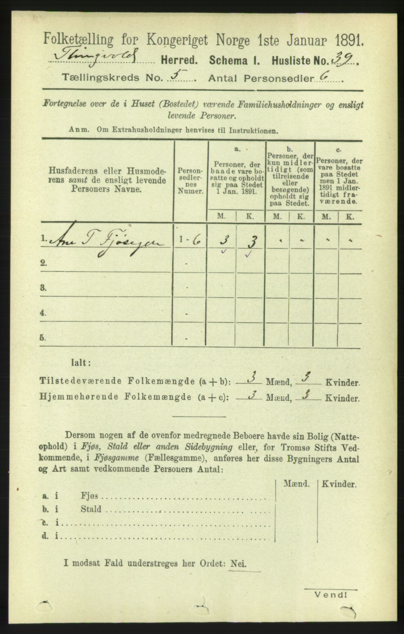 RA, 1891 census for 1560 Tingvoll, 1891, p. 2044