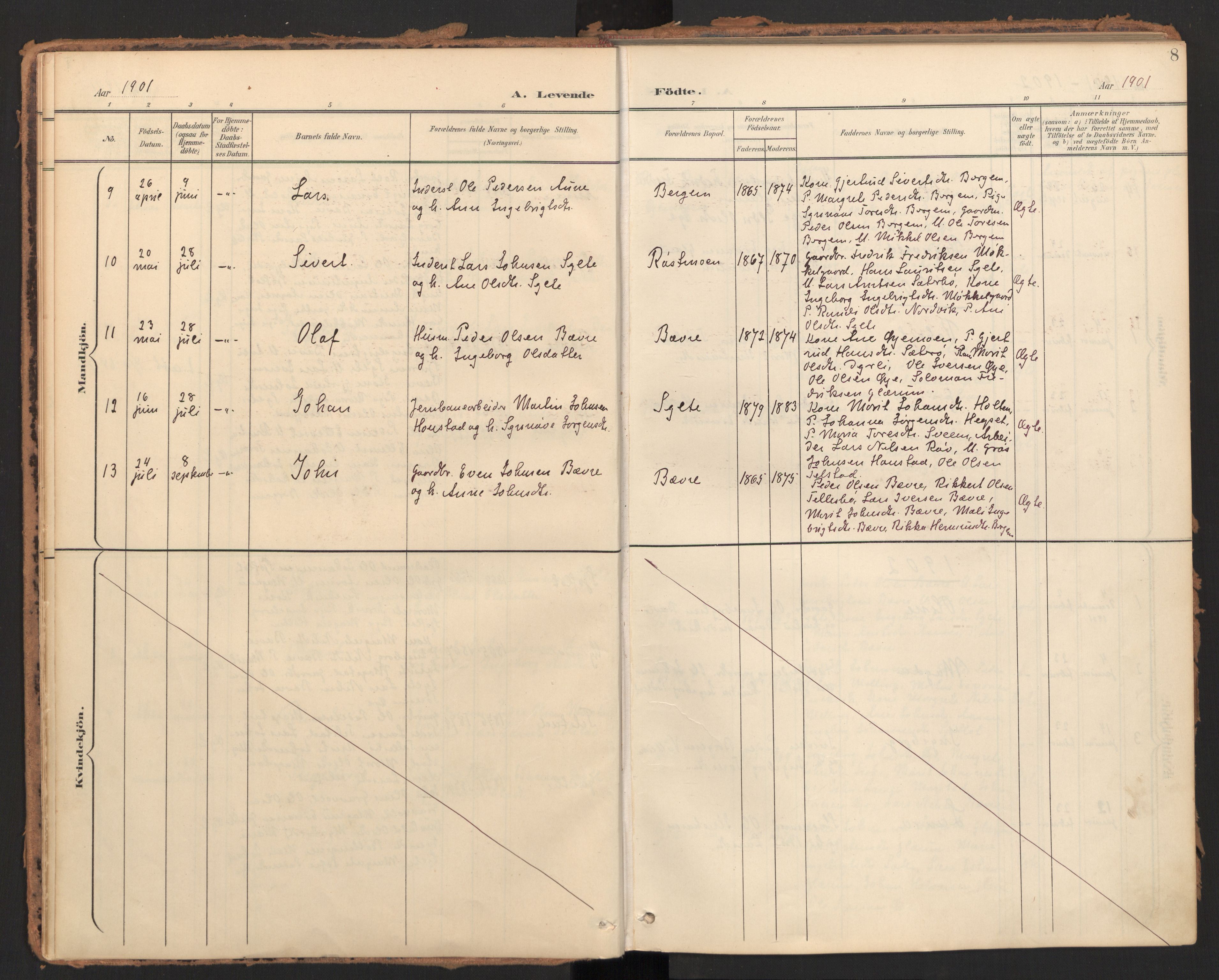Ministerialprotokoller, klokkerbøker og fødselsregistre - Møre og Romsdal, AV/SAT-A-1454/595/L1048: Parish register (official) no. 595A10, 1900-1917, p. 8