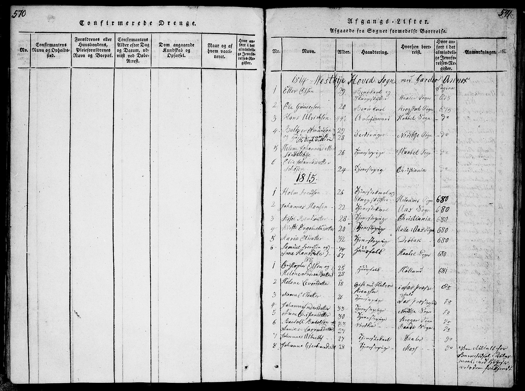 Vestby prestekontor Kirkebøker, SAO/A-10893/F/Fa/L0005: Parish register (official) no. I 5, 1814-1827, p. 570-571