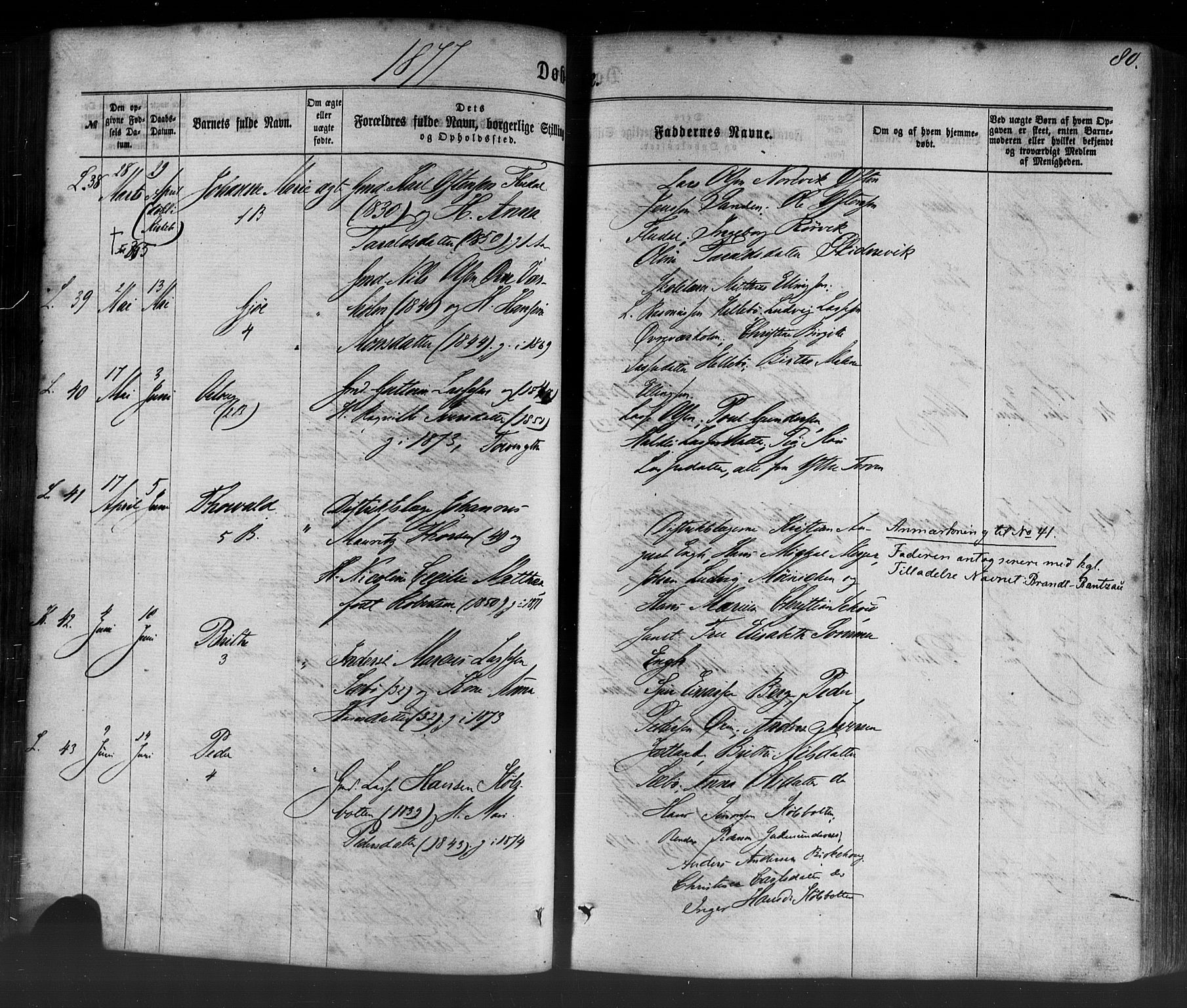 Lavik sokneprestembete, AV/SAB-A-80901: Parish register (official) no. A 4, 1864-1881, p. 80