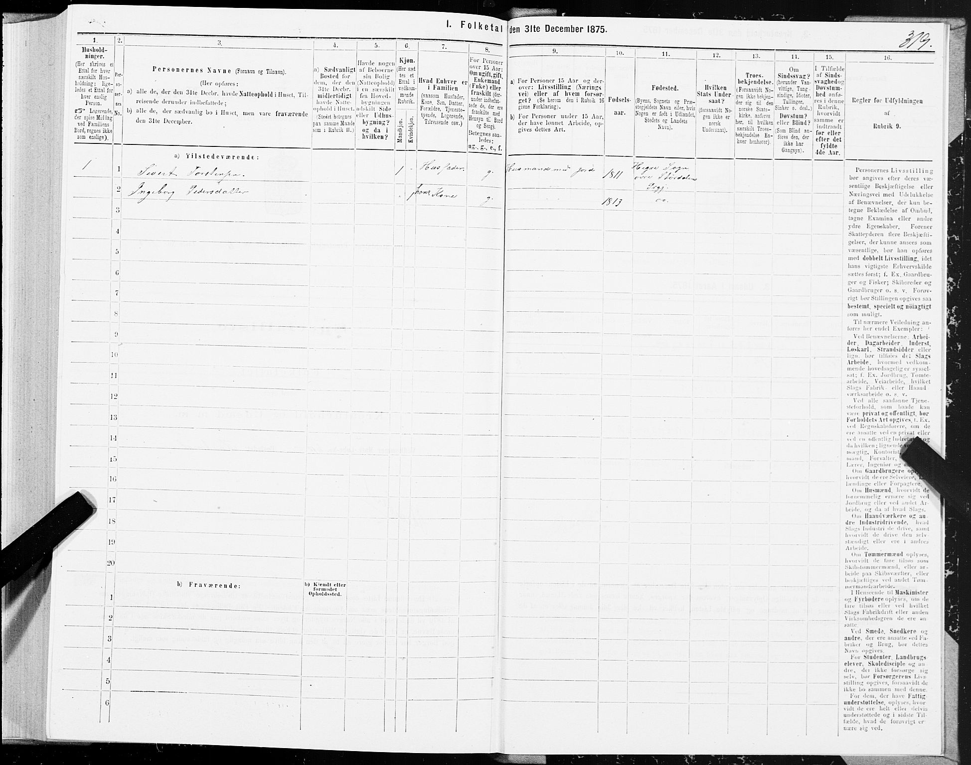 SAT, 1875 census for 1711P Øvre Stjørdal, 1875, p. 3319