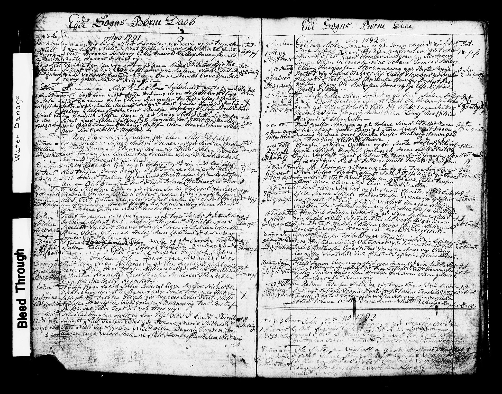 Hommedal sokneprestkontor, SAK/1111-0023/F/Fb/Fbb/L0002: Parish register (copy) no. B 2 /2, 1791-1817, p. 112-113