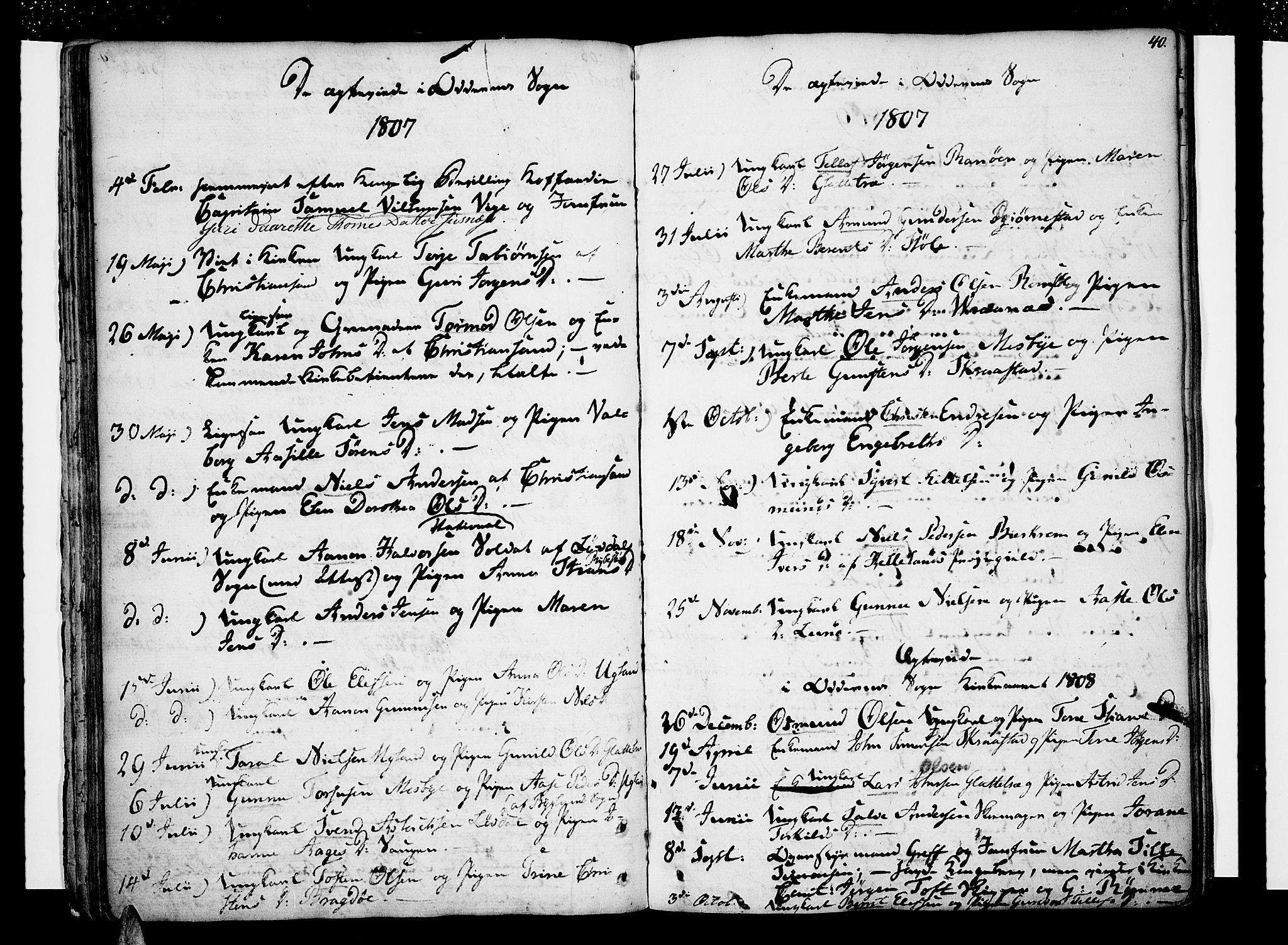 Oddernes sokneprestkontor, AV/SAK-1111-0033/F/Fa/Faa/L0004: Parish register (official) no. A 4, 1764-1820, p. 40