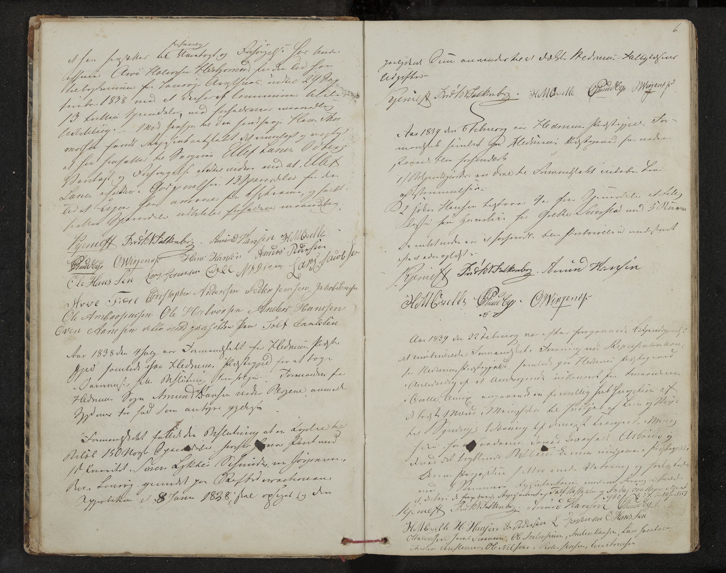 Hedrum formannskap og sentraladministrasjon, IKAK/0727021/A/Aa/L0001: Møtebok med register, 1837-1853, p. 6