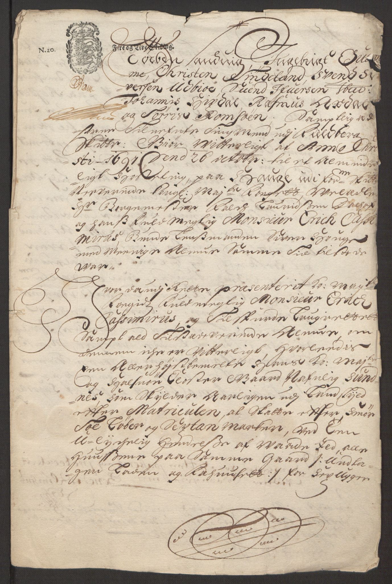Rentekammeret inntil 1814, Reviderte regnskaper, Fogderegnskap, AV/RA-EA-4092/R48/L2973: Fogderegnskap Sunnhordland og Hardanger, 1691-1692, p. 147