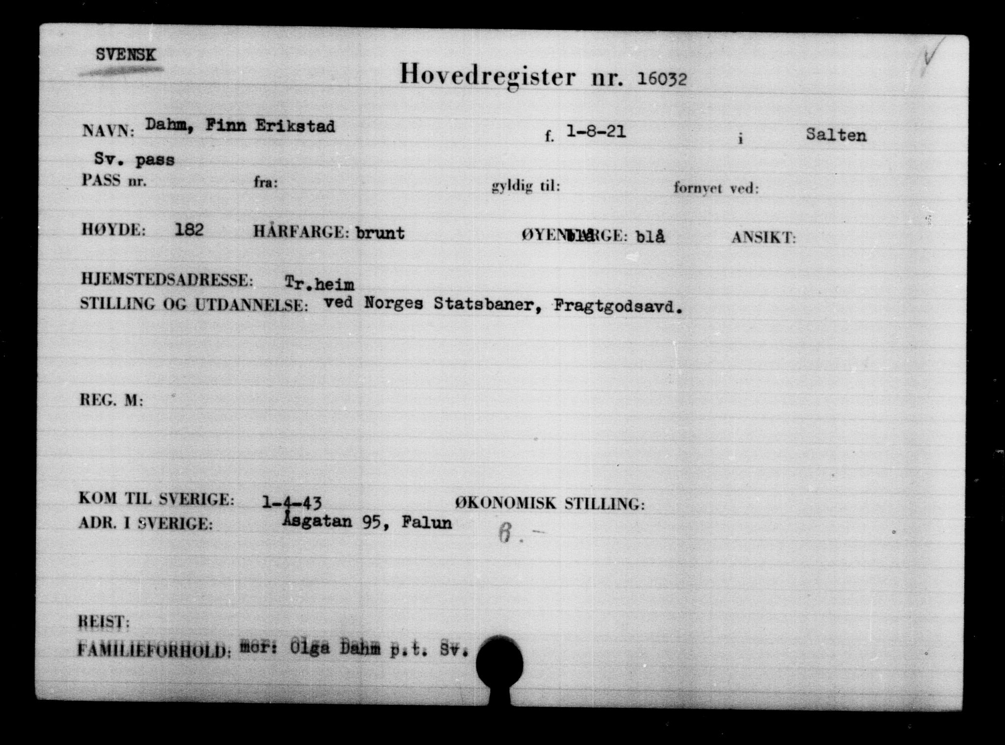 Den Kgl. Norske Legasjons Flyktningskontor, AV/RA-S-6753/V/Va/L0008: Kjesäterkartoteket.  Flyktningenr. 15700-18547, 1940-1945, p. 361