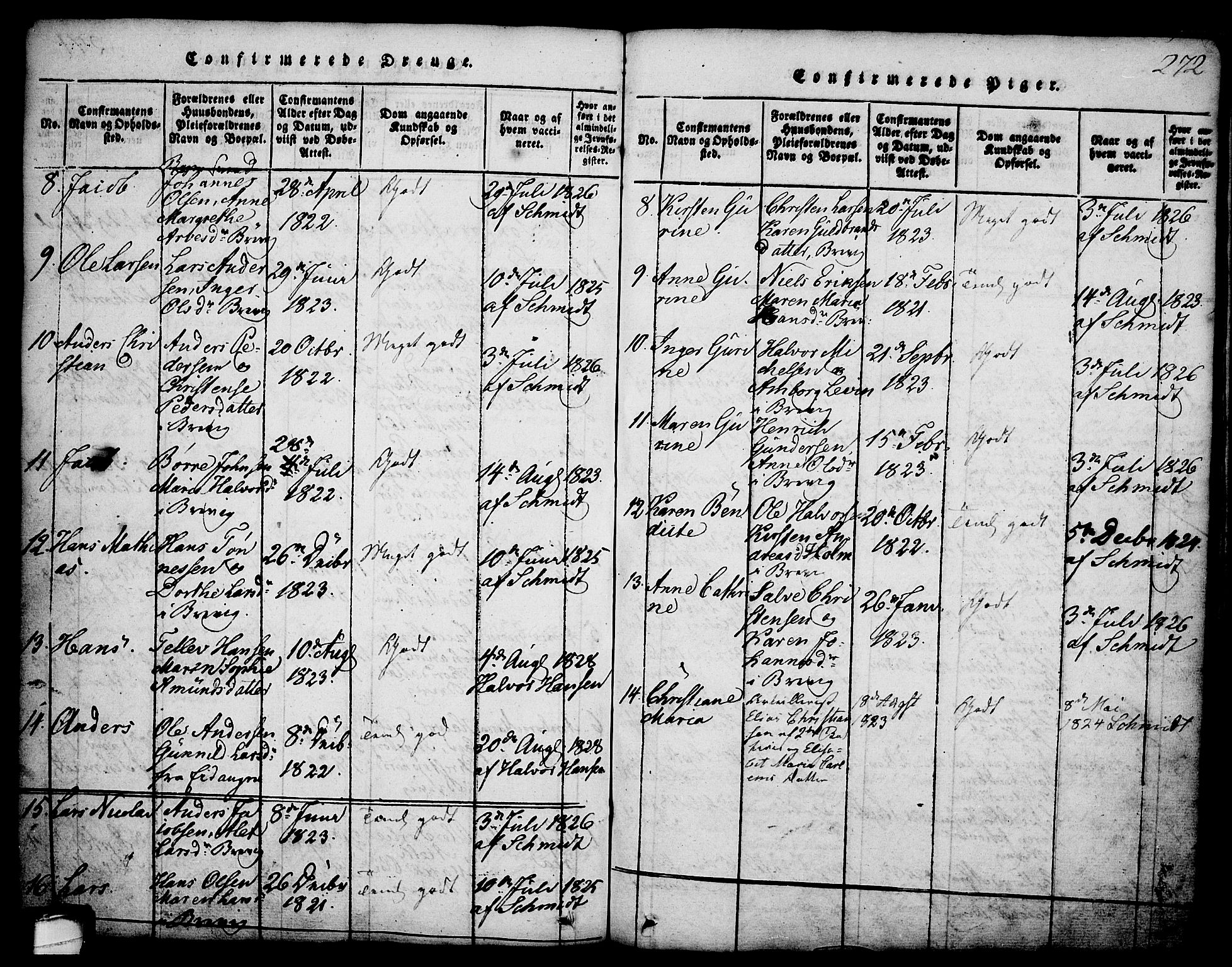 Brevik kirkebøker, SAKO/A-255/G/Ga/L0001: Parish register (copy) no. 1, 1814-1845, p. 272