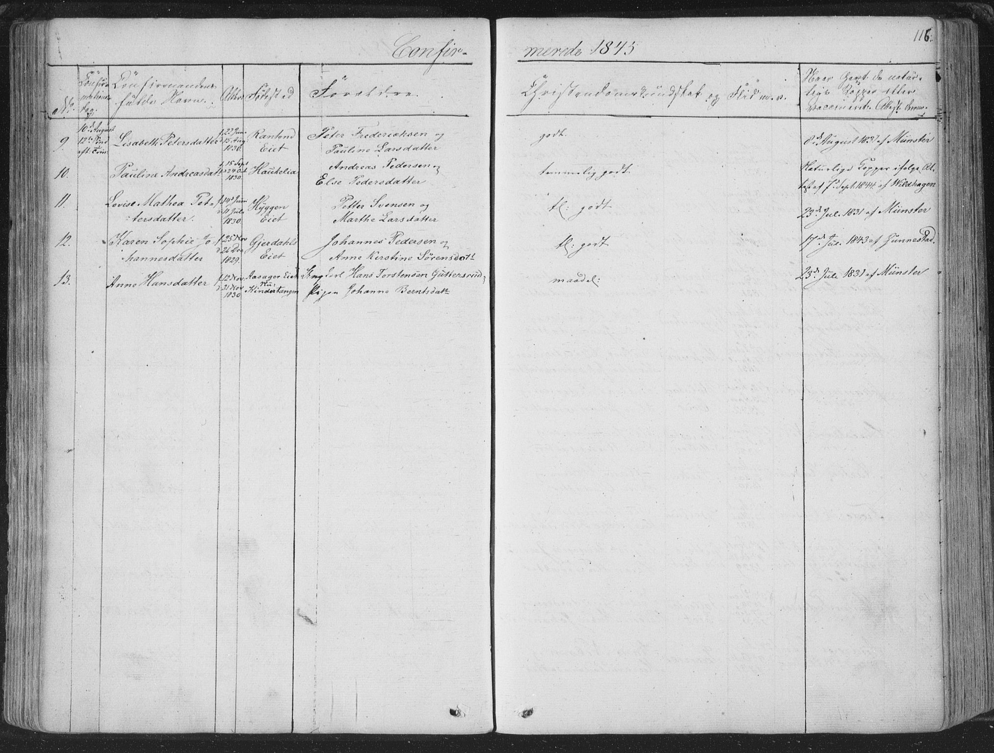 Røyken kirkebøker, AV/SAKO-A-241/F/Fa/L0005: Parish register (official) no. 5, 1833-1856, p. 116