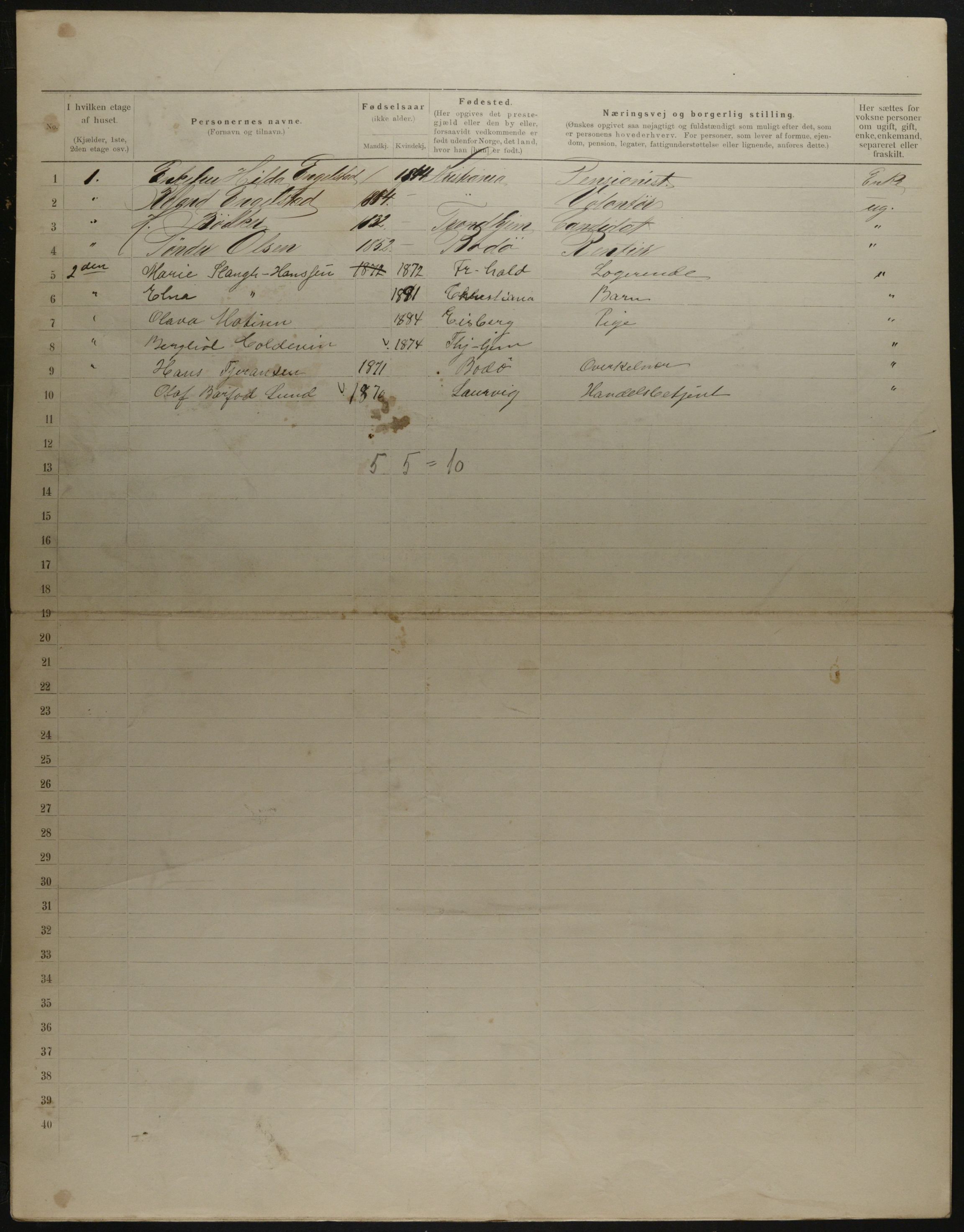 OBA, Municipal Census 1901 for Kristiania, 1901, p. 17471