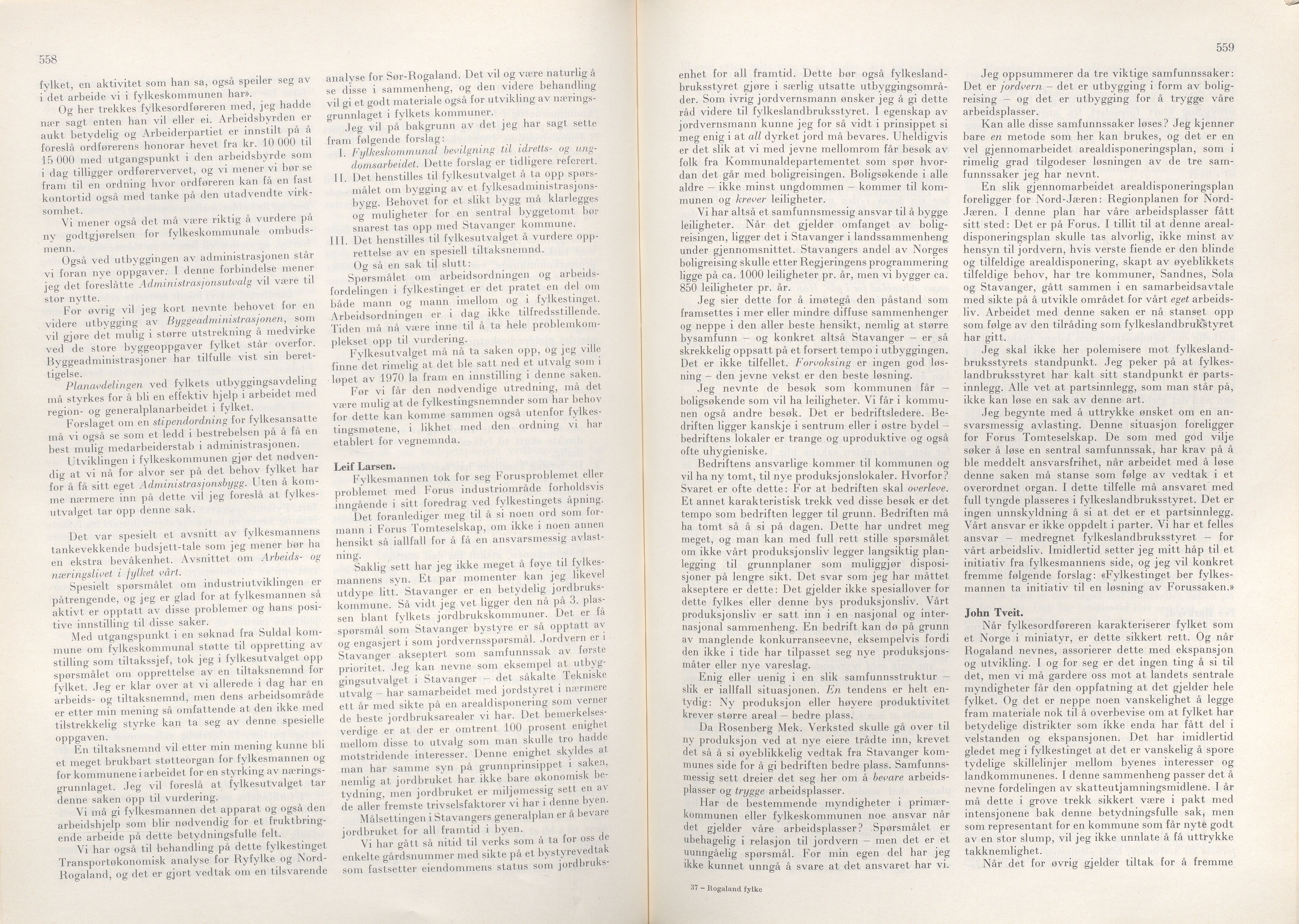 Rogaland fylkeskommune - Fylkesrådmannen , IKAR/A-900/A/Aa/Aaa/L0089: Møtebok , 1969, p. 558-559