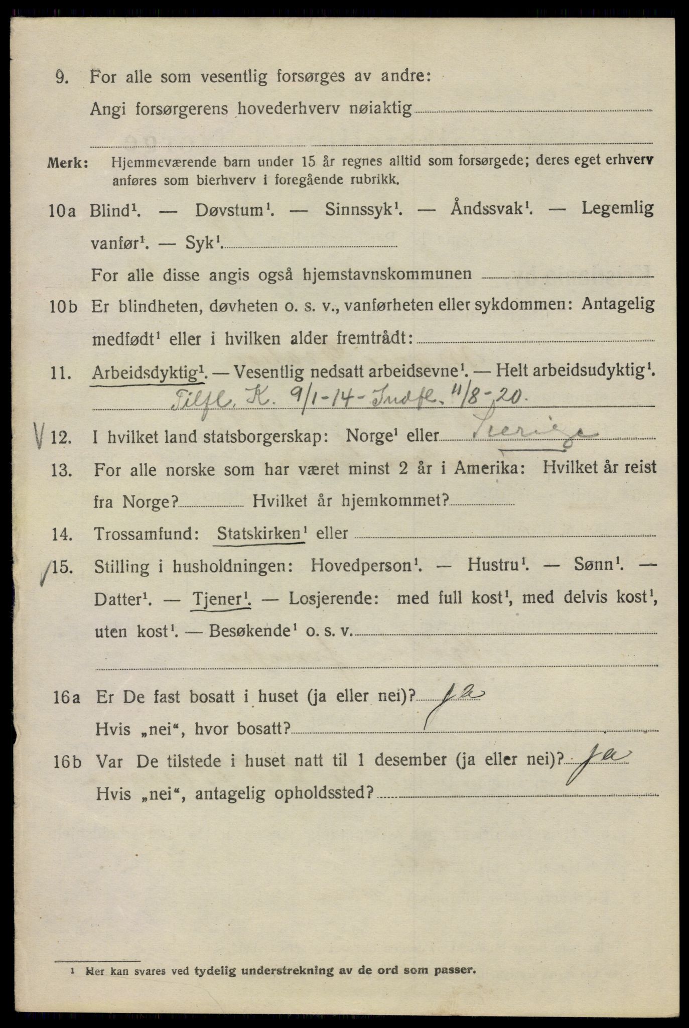 SAO, 1920 census for Kristiania, 1920, p. 254588