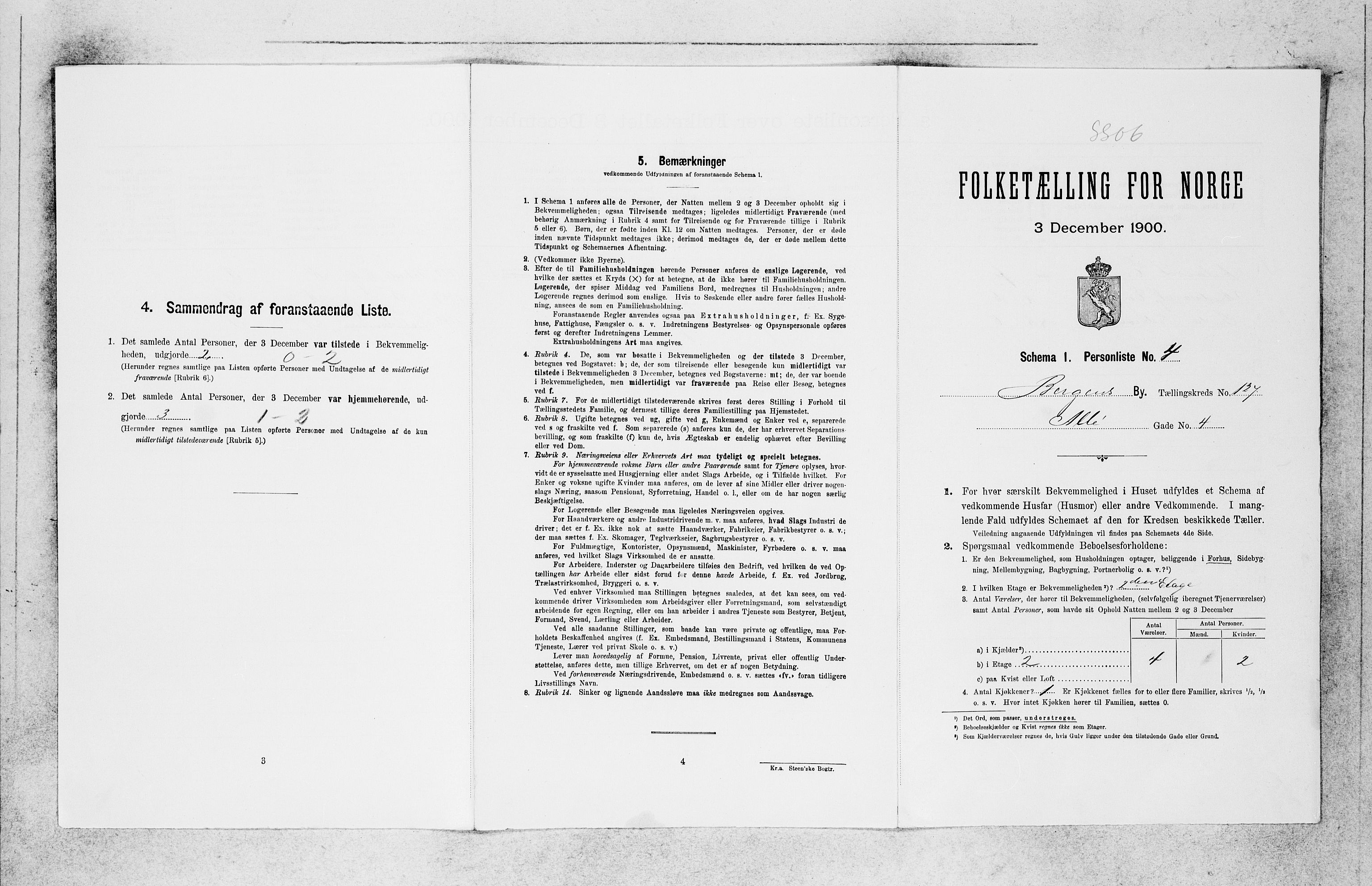 SAB, 1900 census for Bergen, 1900, p. 26340