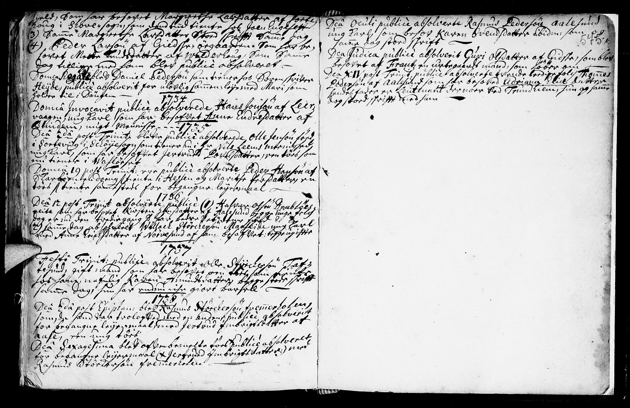 Ministerialprotokoller, klokkerbøker og fødselsregistre - Møre og Romsdal, AV/SAT-A-1454/528/L0390: Parish register (official) no. 528A01, 1698-1739, p. 574-575