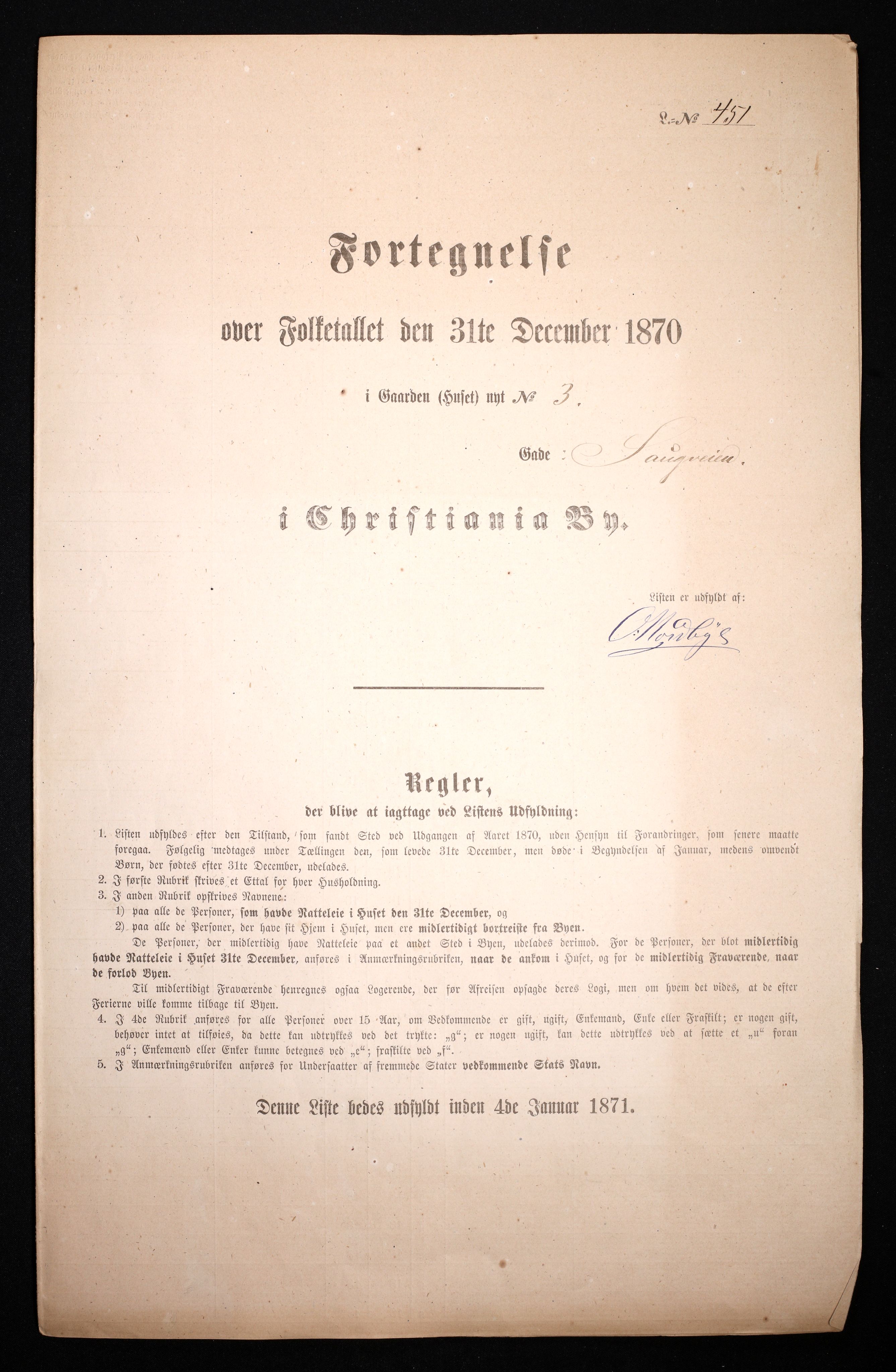 RA, 1870 census for 0301 Kristiania, 1870, p. 3136