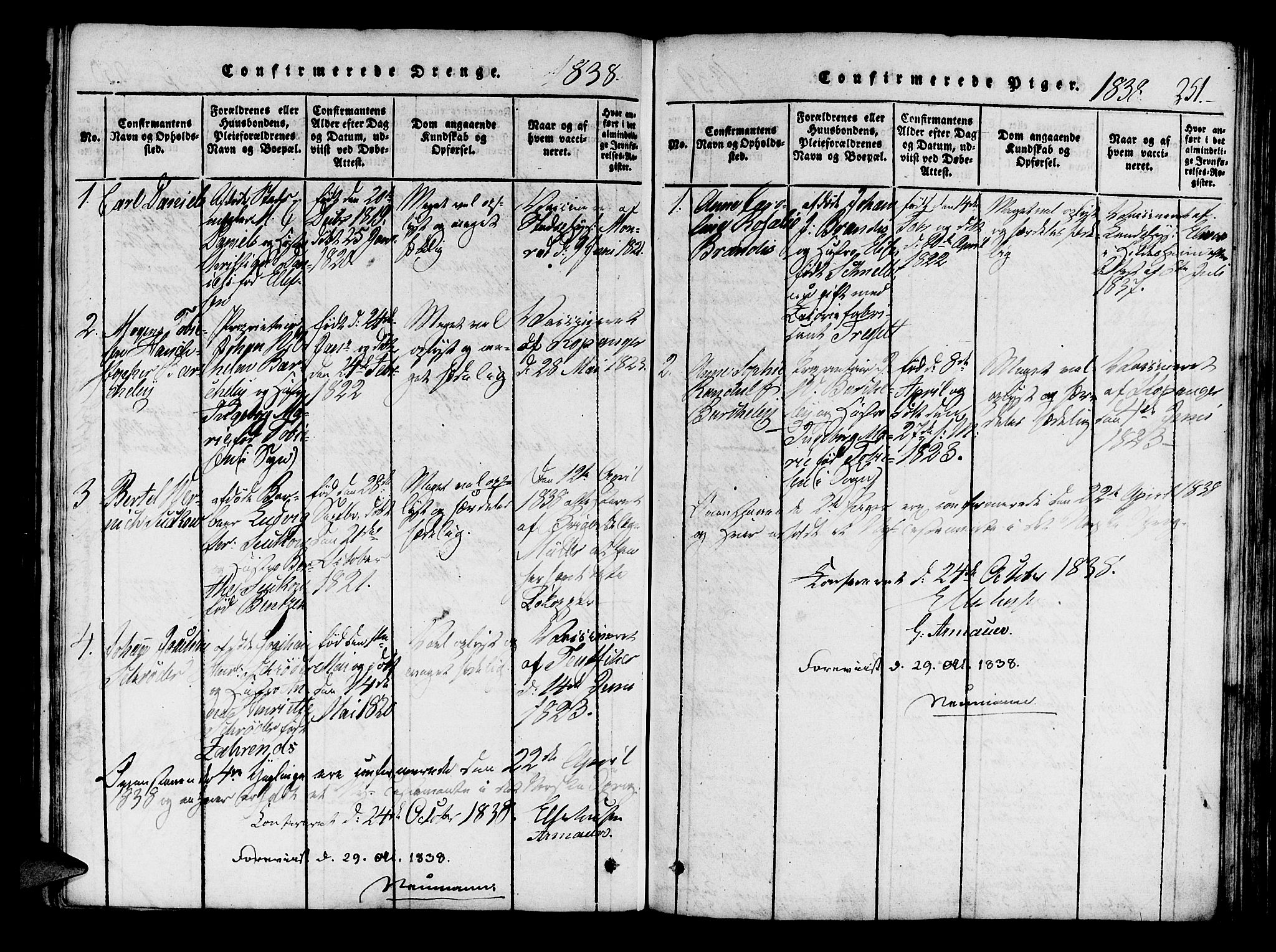 Mariakirken Sokneprestembete, SAB/A-76901/H/Haa/L0005: Parish register (official) no. A 5, 1815-1845, p. 251
