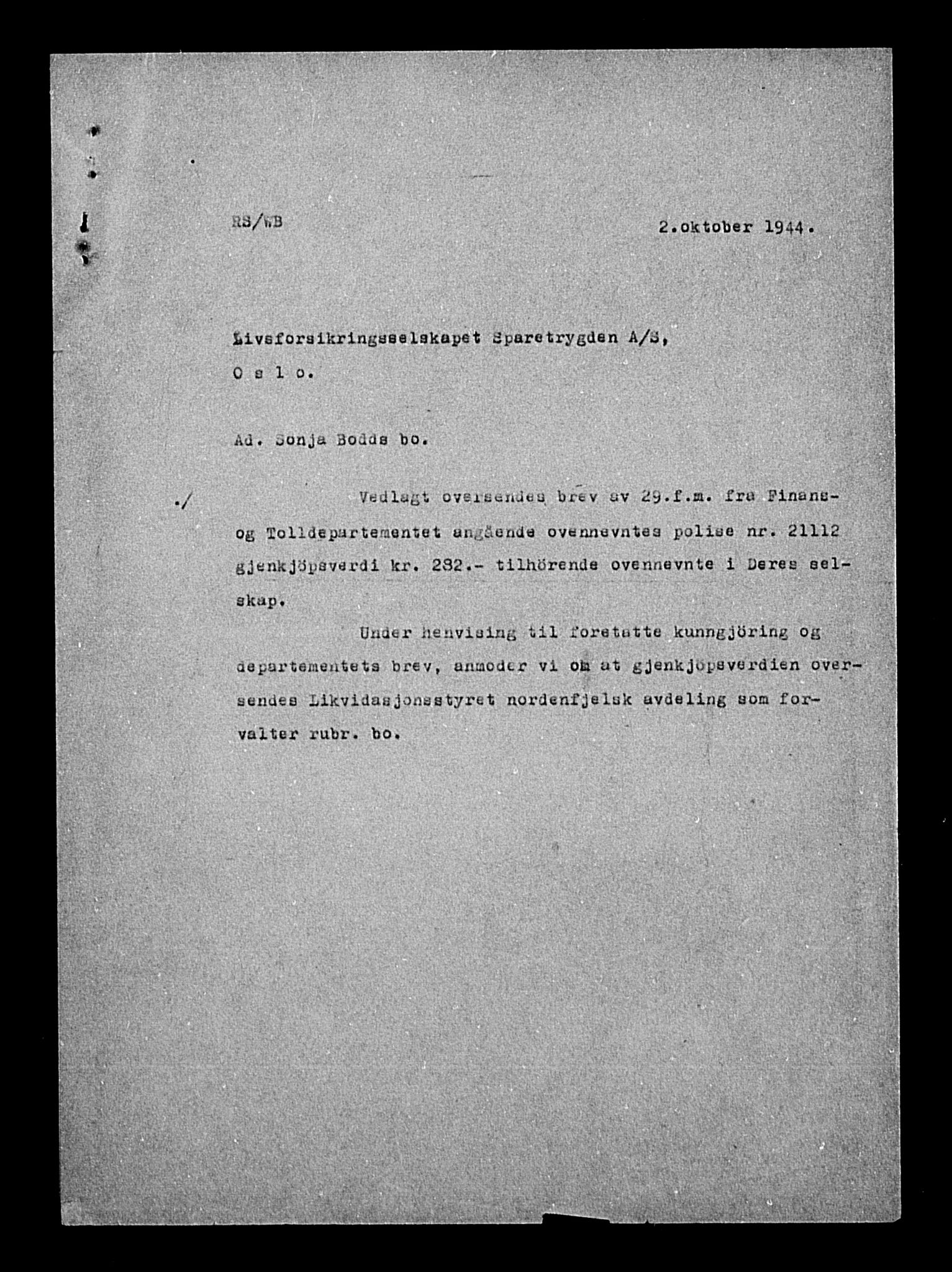 Justisdepartementet, Tilbakeføringskontoret for inndratte formuer, AV/RA-S-1564/H/Hc/Hca/L0893: --, 1945-1947, p. 23