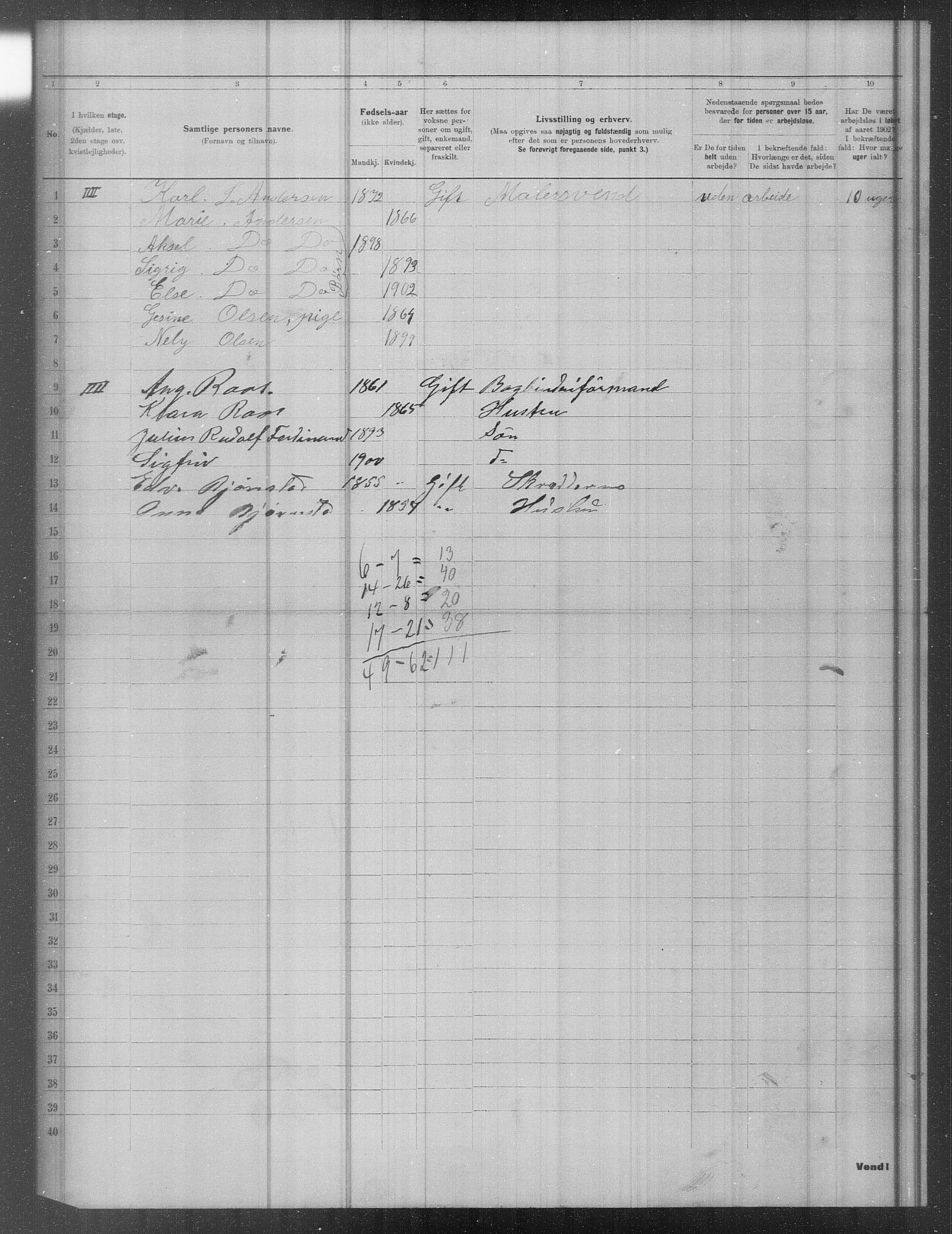 OBA, Municipal Census 1902 for Kristiania, 1902, p. 16080