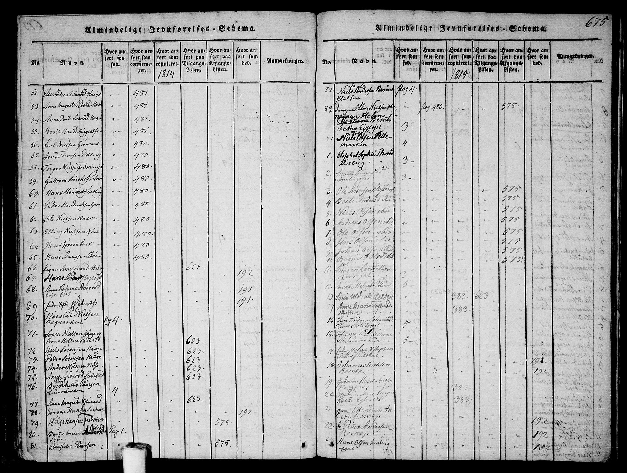 Rygge prestekontor Kirkebøker, AV/SAO-A-10084b/F/Fa/L0003: Parish register (official) no. 3, 1814-1836, p. 674-675