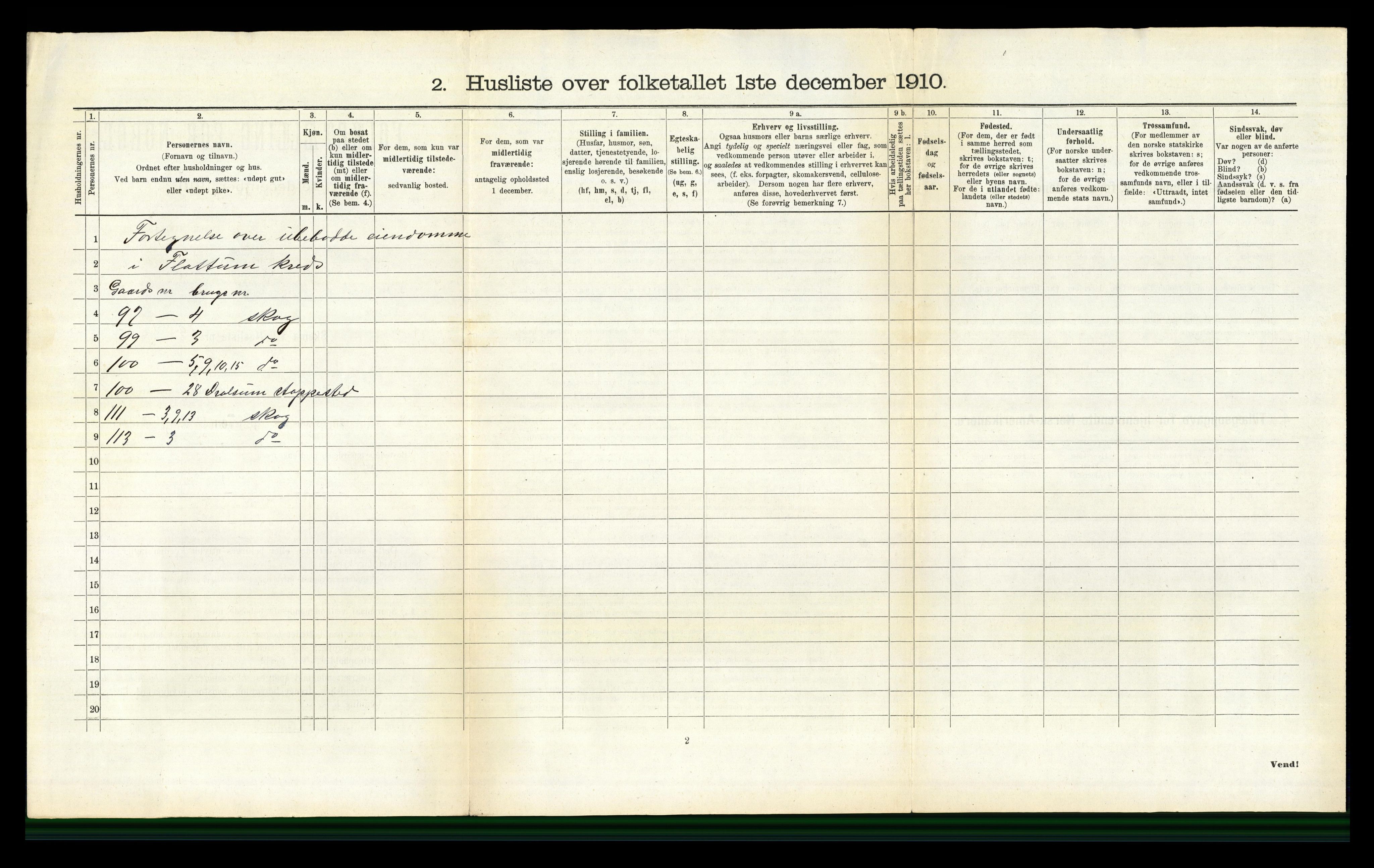 RA, 1910 census for Modum, 1910, p. 2835