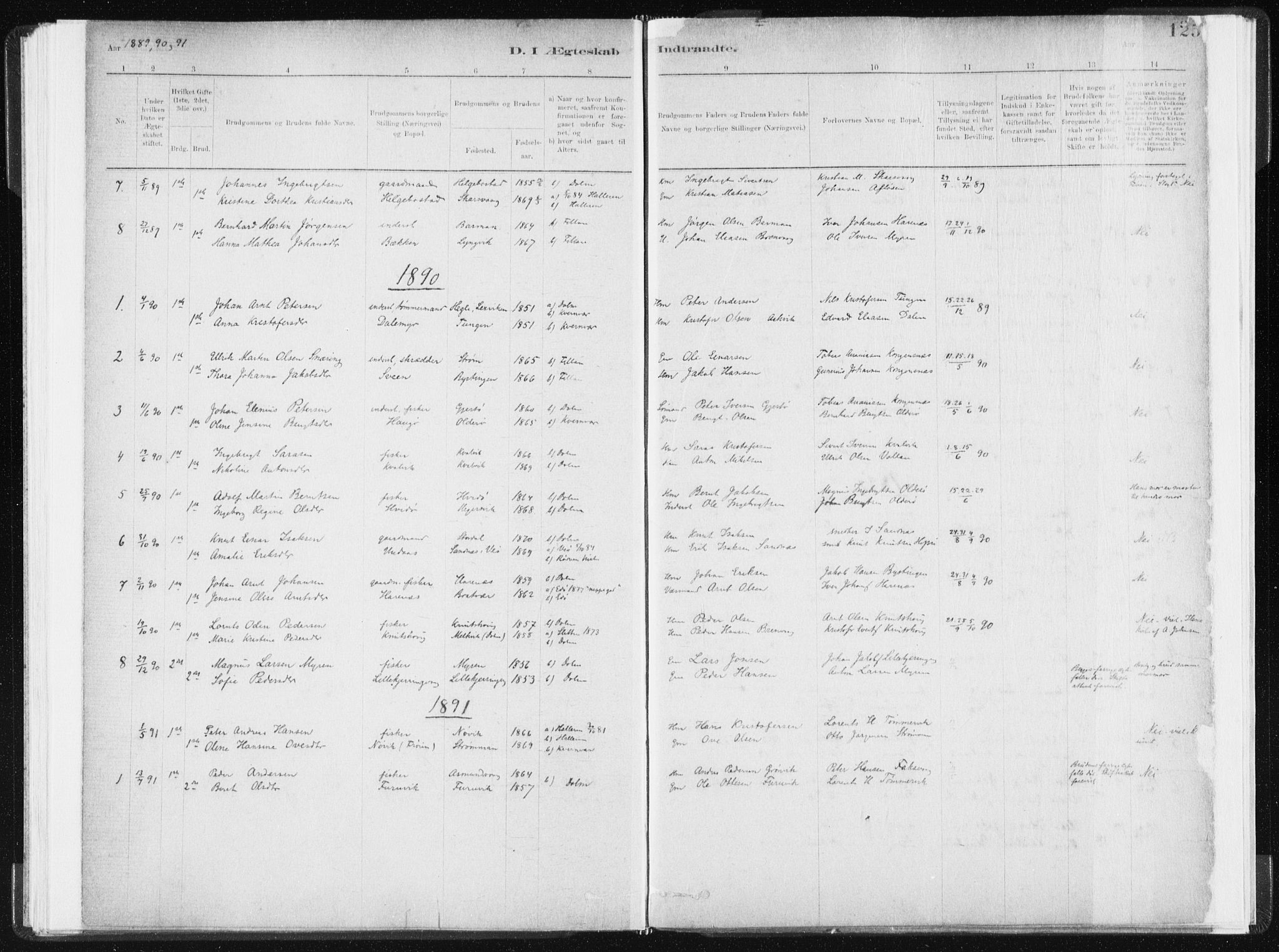Ministerialprotokoller, klokkerbøker og fødselsregistre - Sør-Trøndelag, SAT/A-1456/634/L0533: Parish register (official) no. 634A09, 1882-1901, p. 125