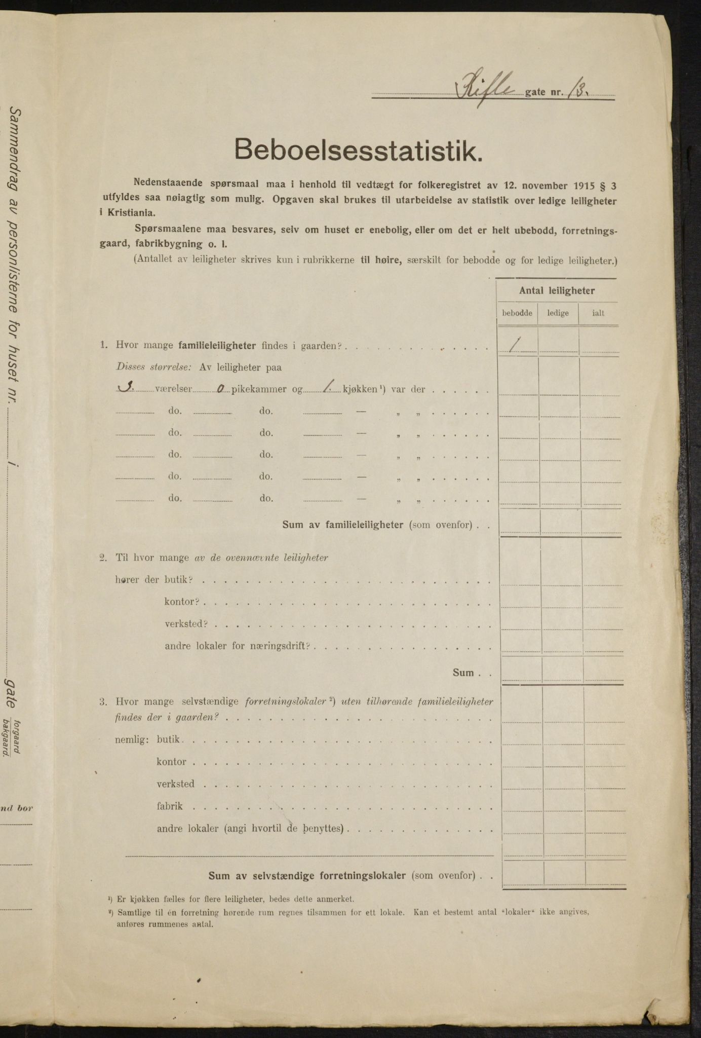 OBA, Municipal Census 1916 for Kristiania, 1916, p. 85332