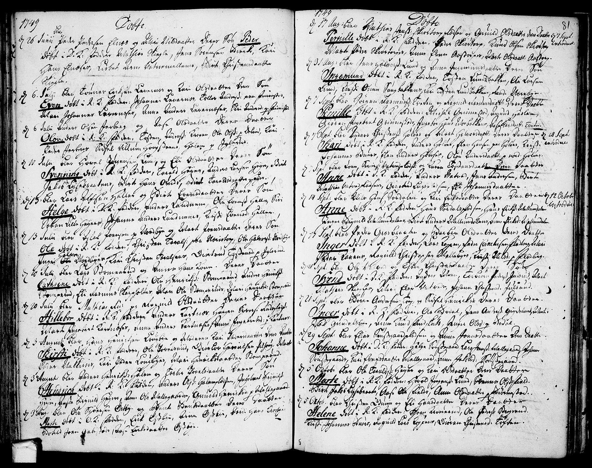 Rakkestad prestekontor Kirkebøker, AV/SAO-A-2008/F/Fa/L0002: Parish register (official) no. I 2, 1741-1751, p. 81