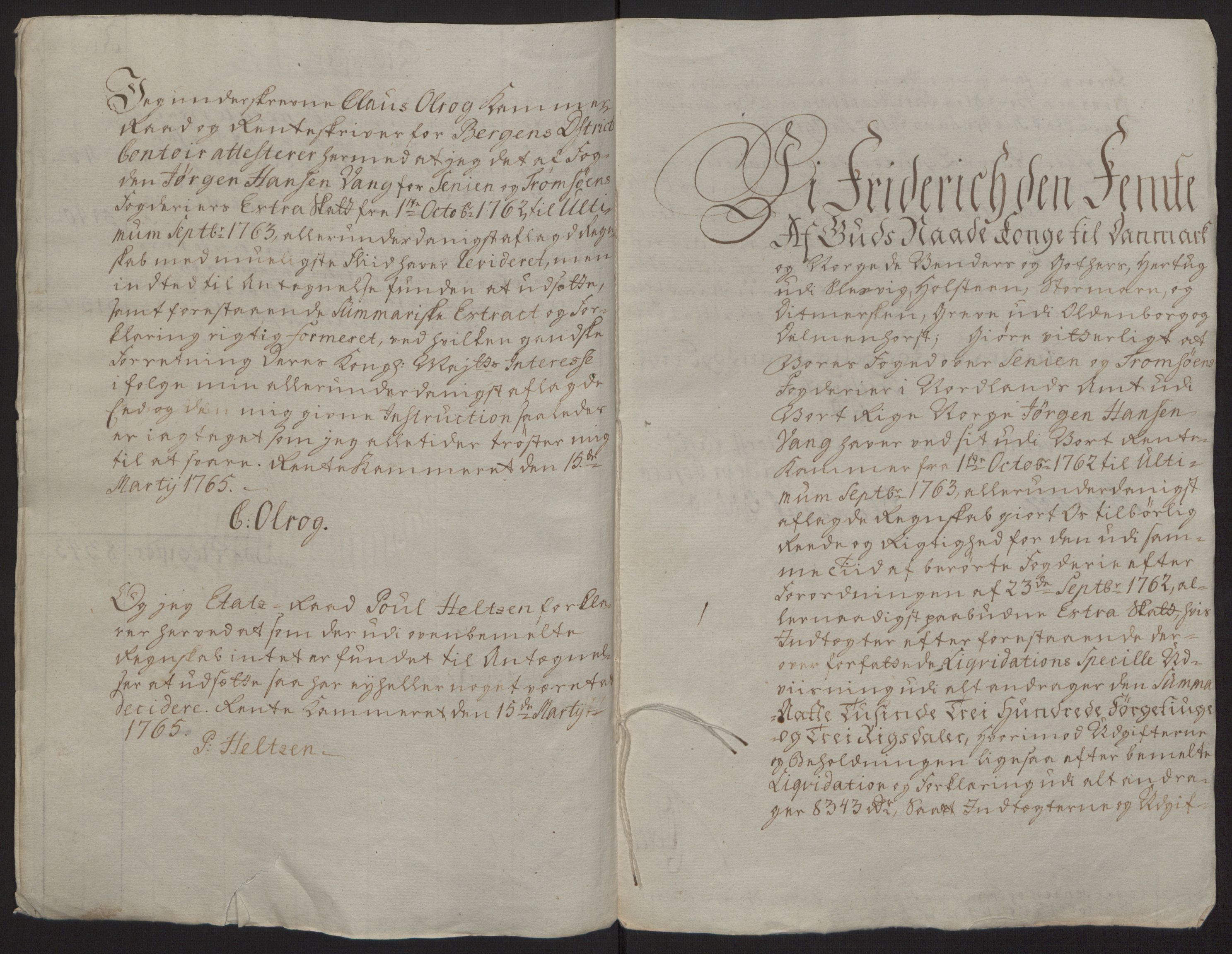 Rentekammeret inntil 1814, Reviderte regnskaper, Fogderegnskap, AV/RA-EA-4092/R68/L4845: Ekstraskatten Senja og Troms, 1762-1765, p. 12