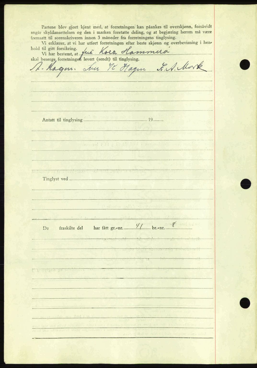 Romsdal sorenskriveri, AV/SAT-A-4149/1/2/2C: Mortgage book no. A14, 1943-1943, Diary no: : 1640/1943