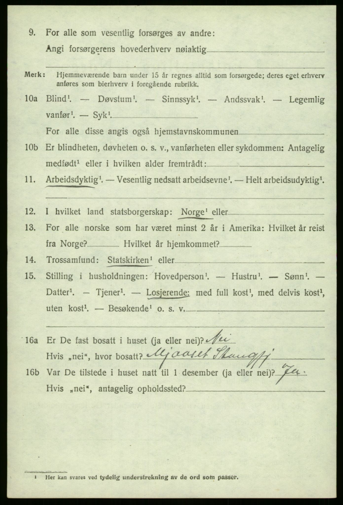 SAB, 1920 census for Askvoll, 1920, p. 2051