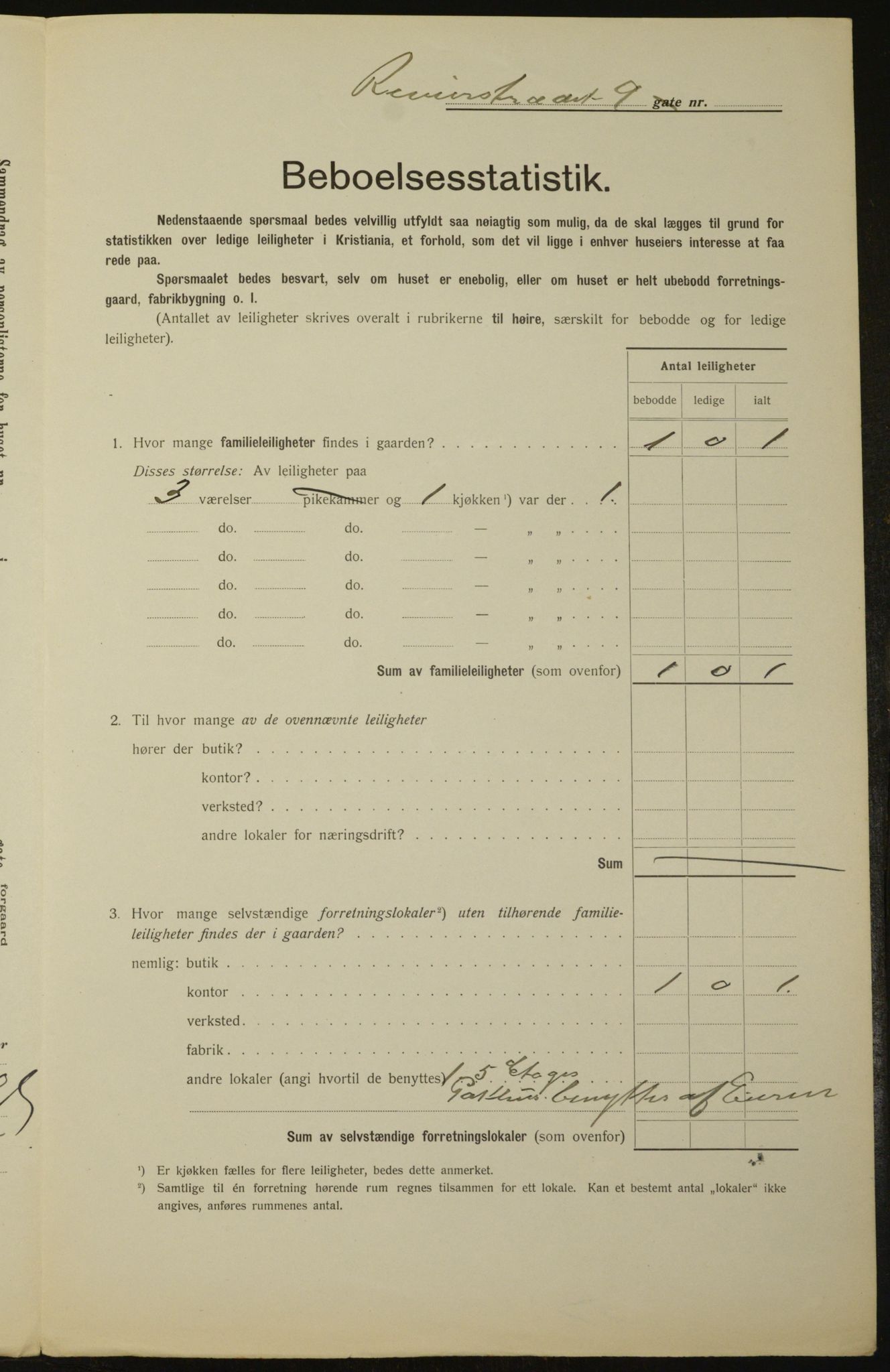 OBA, Municipal Census 1912 for Kristiania, 1912, p. 83139