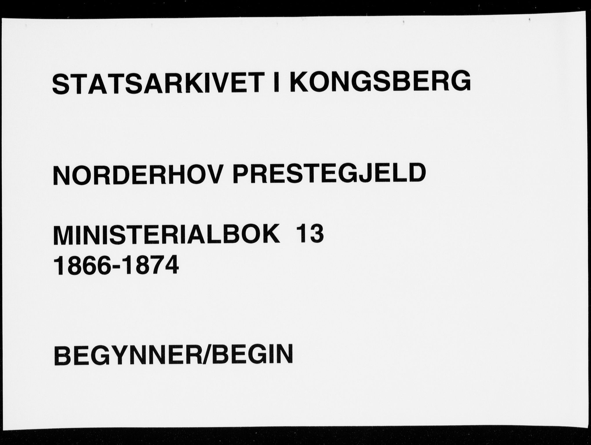 Norderhov kirkebøker, AV/SAKO-A-237/F/Fa/L0013: Parish register (official) no. 13, 1866-1874