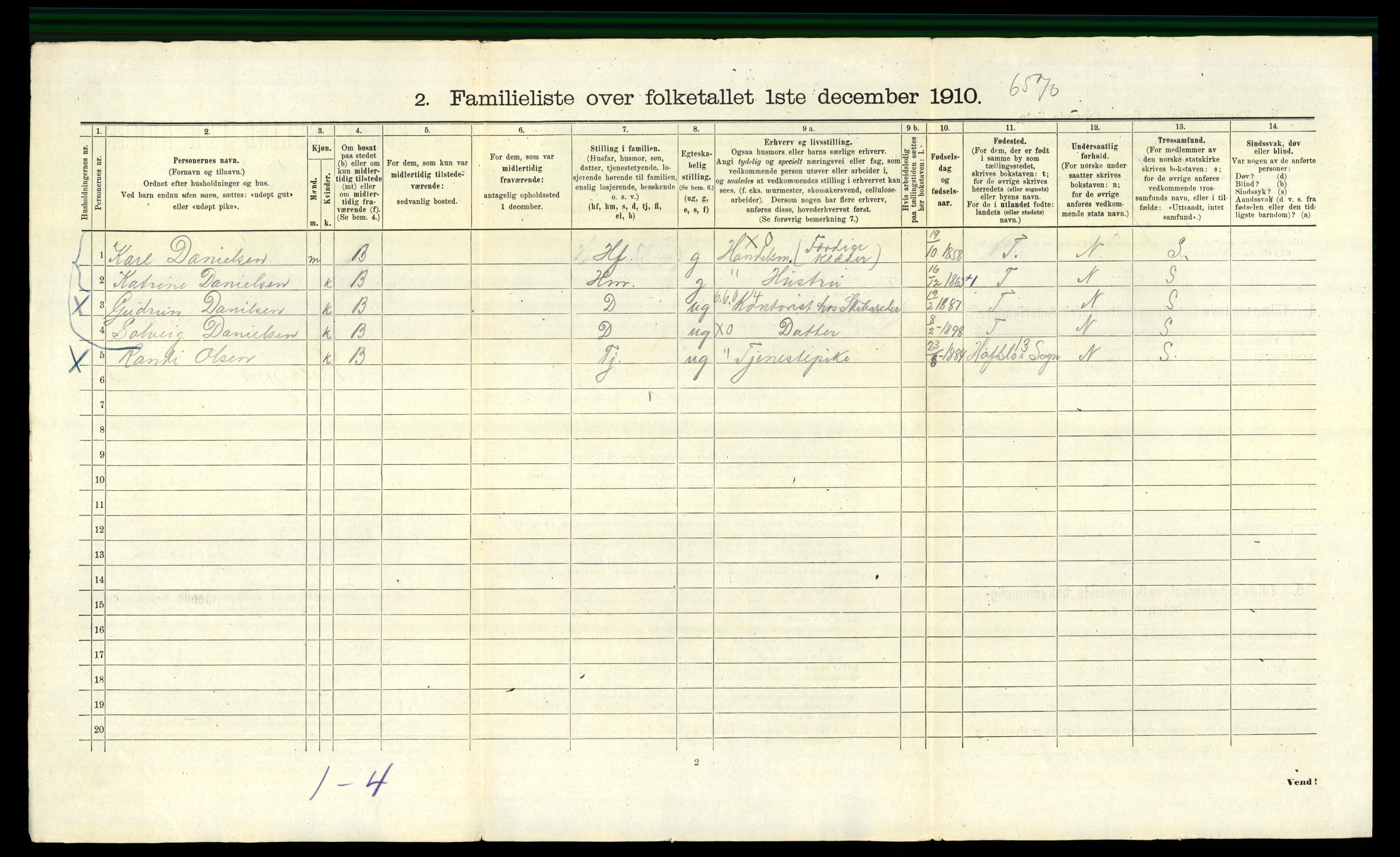 RA, 1910 census for Bergen, 1910, p. 22242