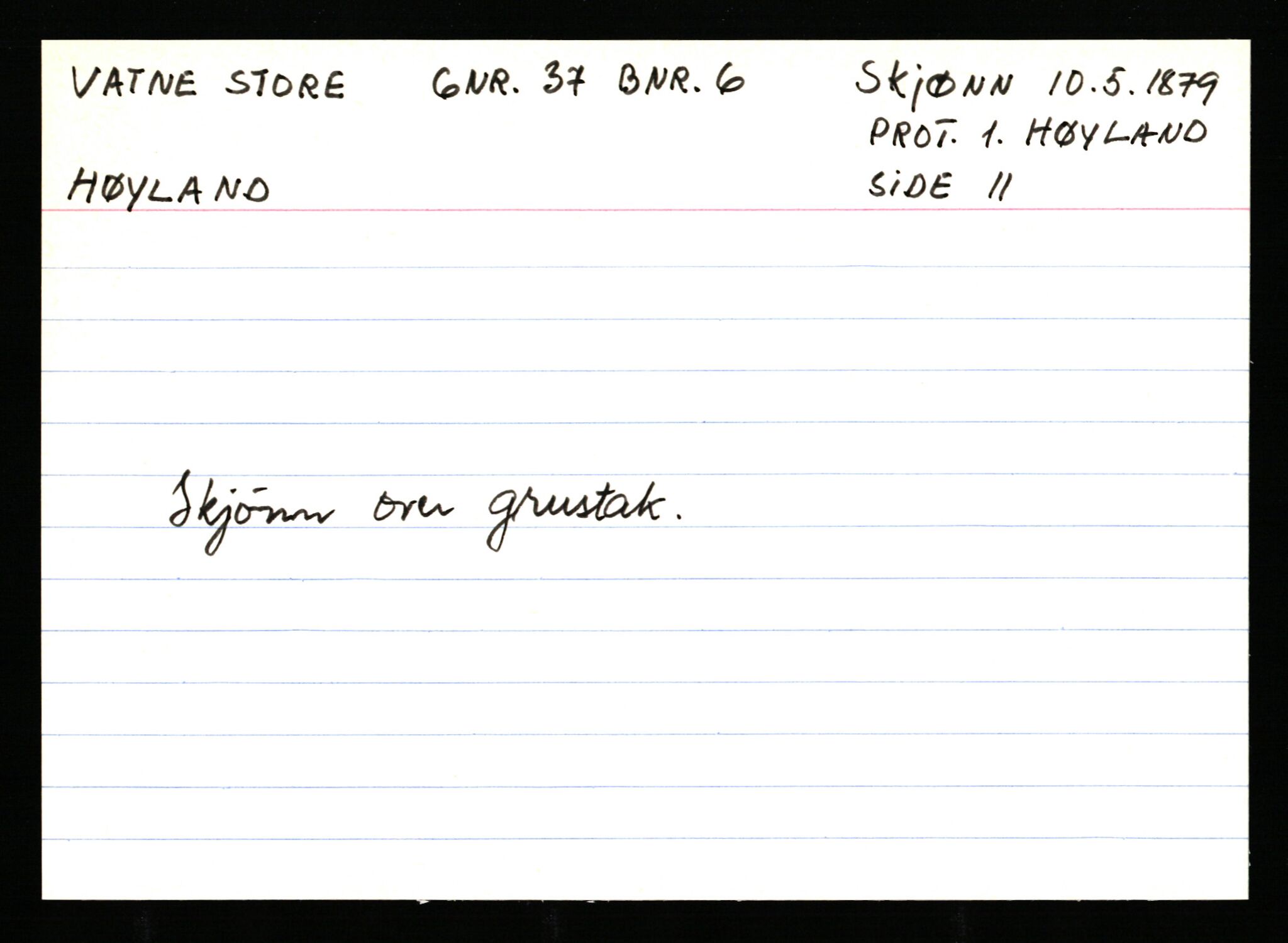 Statsarkivet i Stavanger, AV/SAST-A-101971/03/Y/Ym/L0065: Åstedskort sortert etter gårdsnavn: Vatland - Vervig, 1600-1950, p. 37