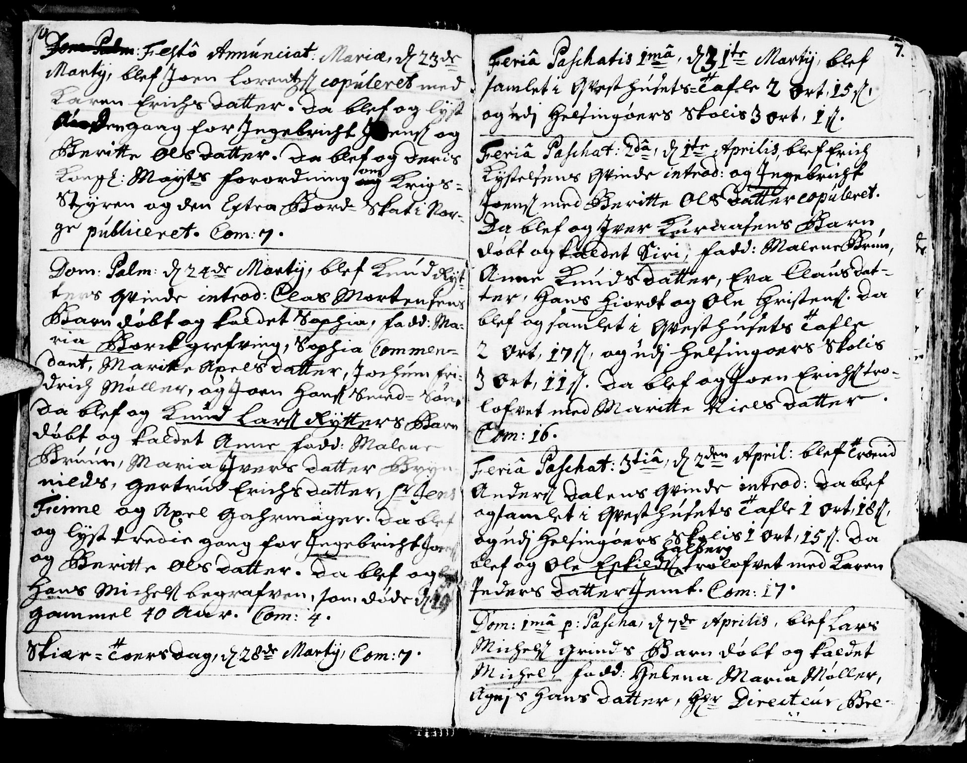 Ministerialprotokoller, klokkerbøker og fødselsregistre - Sør-Trøndelag, SAT/A-1456/681/L0924: Parish register (official) no. 681A02, 1720-1731, p. 6-7