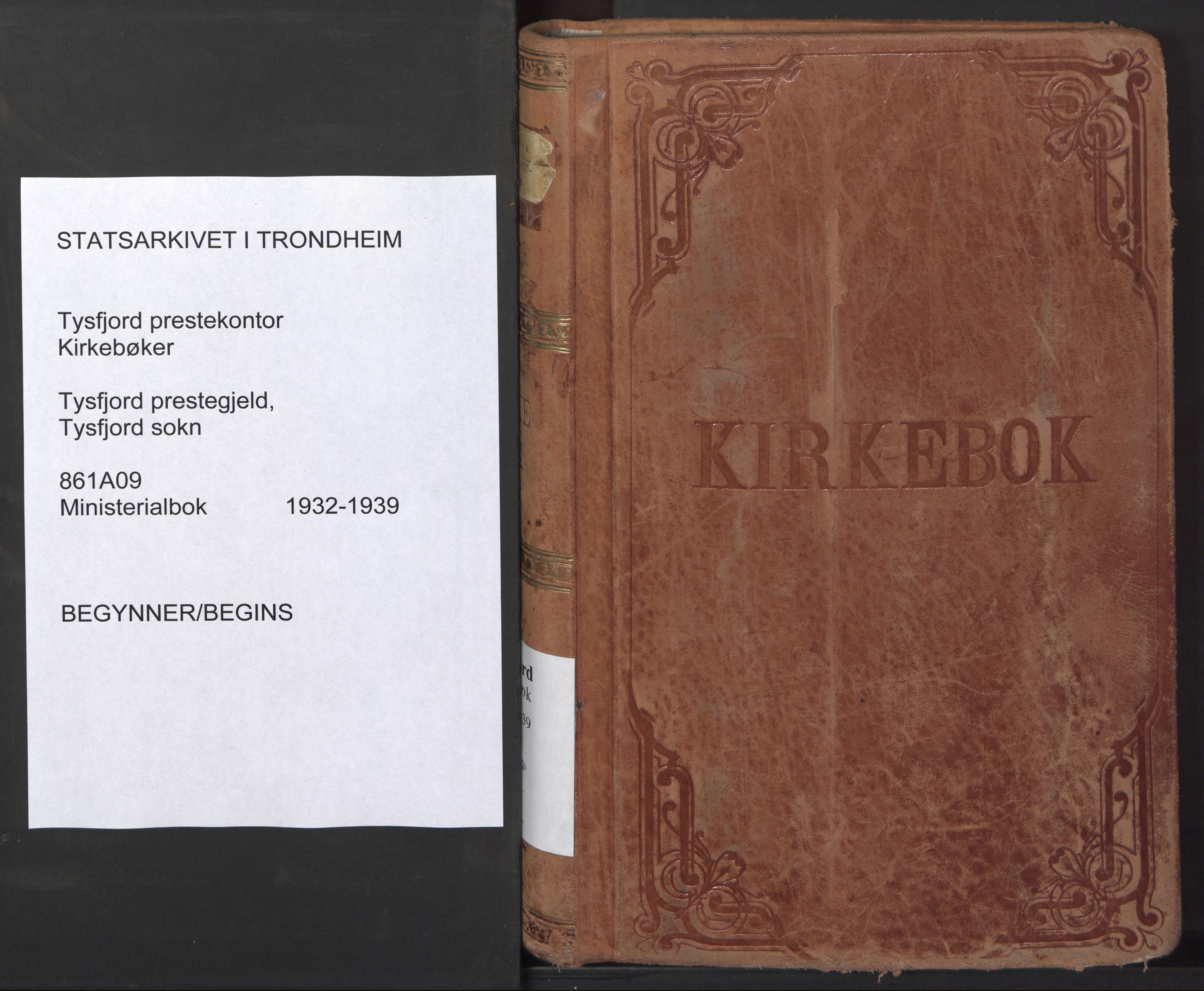 Ministerialprotokoller, klokkerbøker og fødselsregistre - Nordland, SAT/A-1459/861/L0874: Parish register (official) no. 861A09, 1932-1939