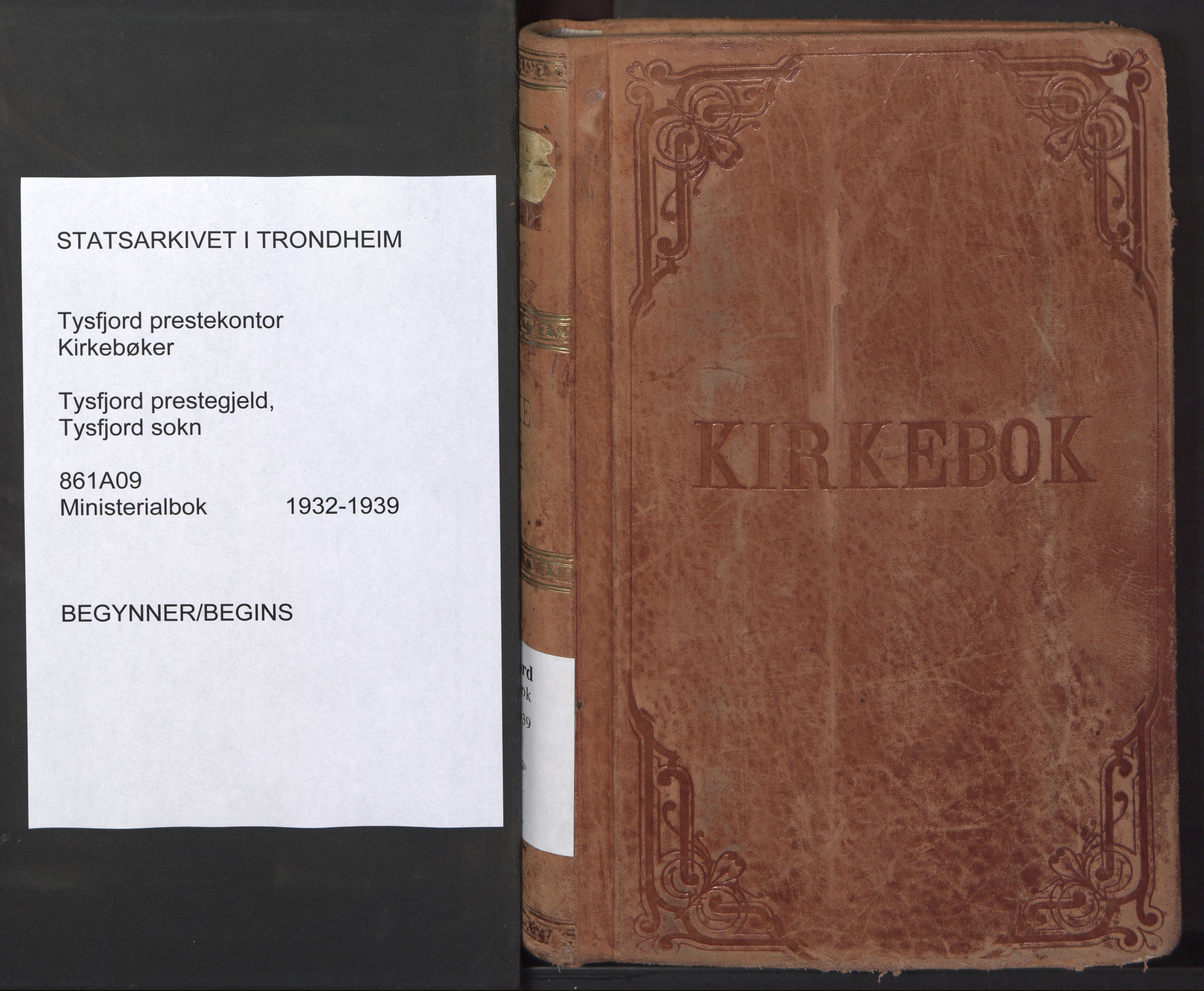 Ministerialprotokoller, klokkerbøker og fødselsregistre - Nordland, AV/SAT-A-1459/861/L0874: Parish register (official) no. 861A09, 1932-1939