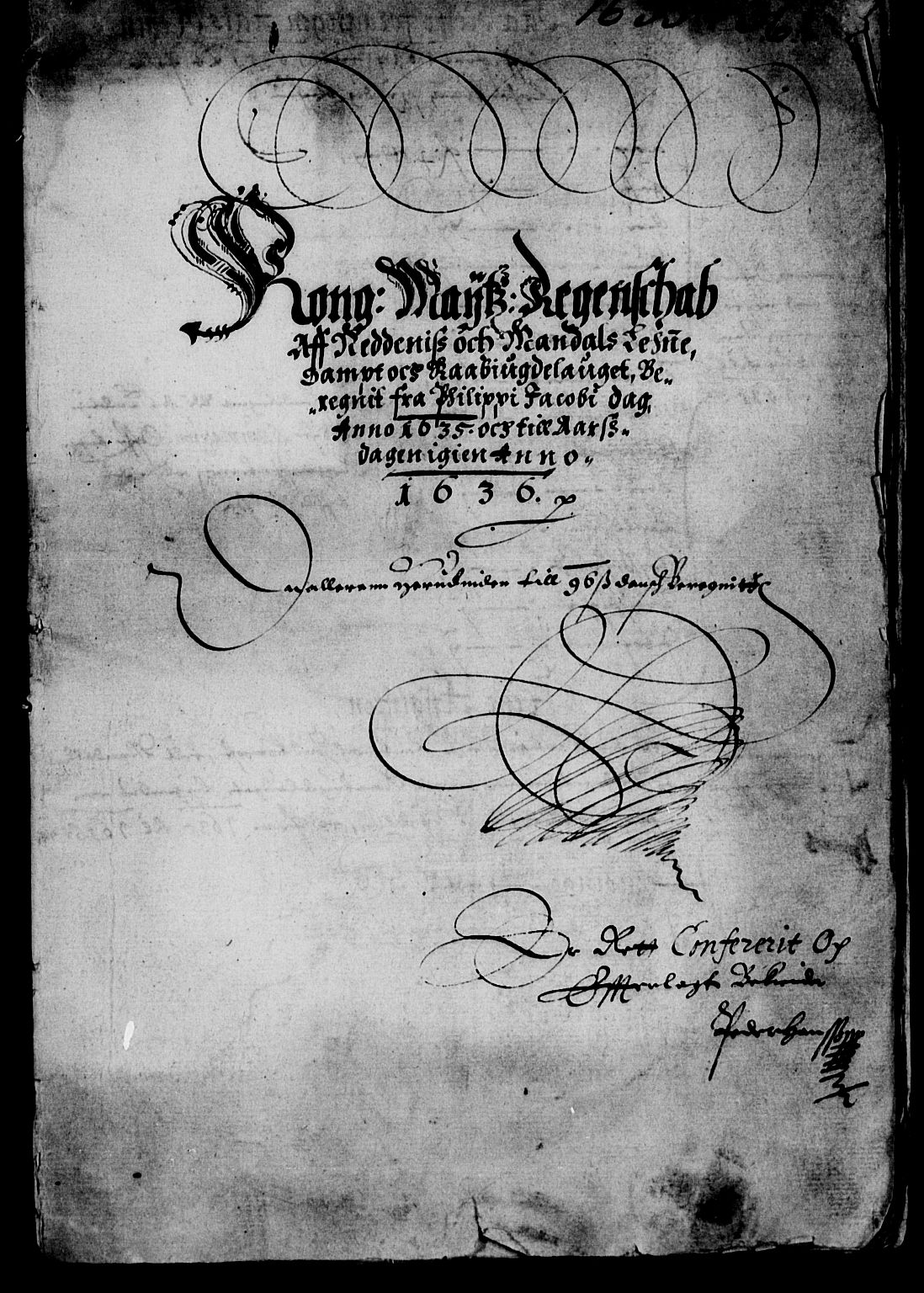 Rentekammeret inntil 1814, Reviderte regnskaper, Lensregnskaper, AV/RA-EA-5023/R/Rb/Rbq/L0024: Nedenes len. Mandals len. Råbyggelag., 1635-1636