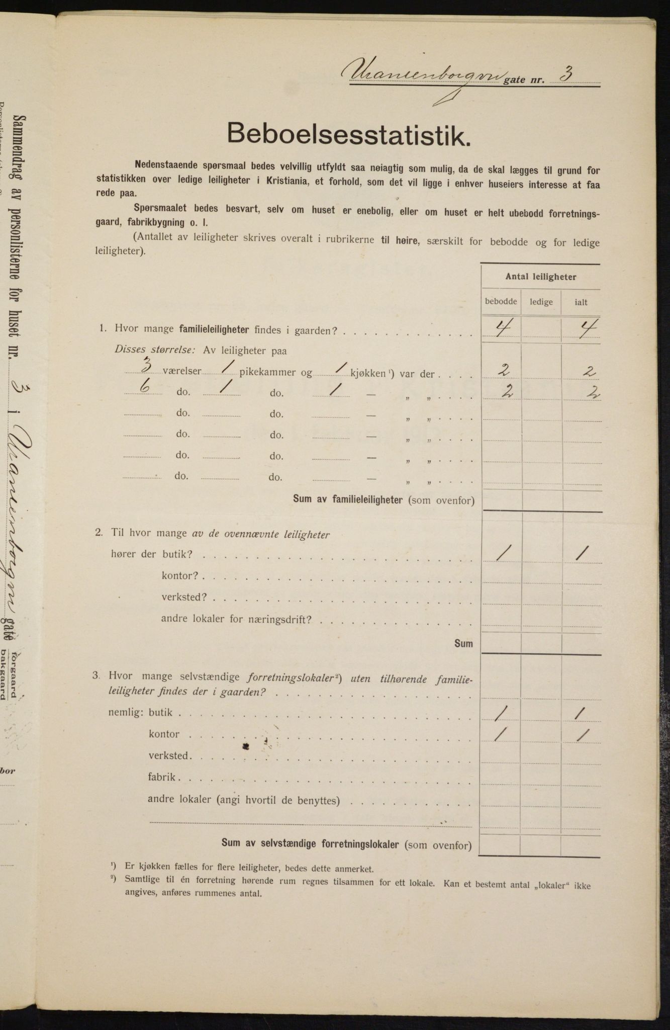 OBA, Municipal Census 1912 for Kristiania, 1912, p. 120354