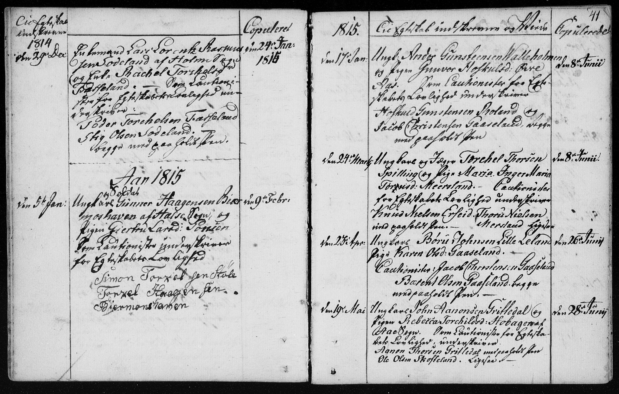 Sør-Audnedal sokneprestkontor, AV/SAK-1111-0039/F/Fa/Fab/L0003: Parish register (official) no. A 3, 1766-1828, p. 41