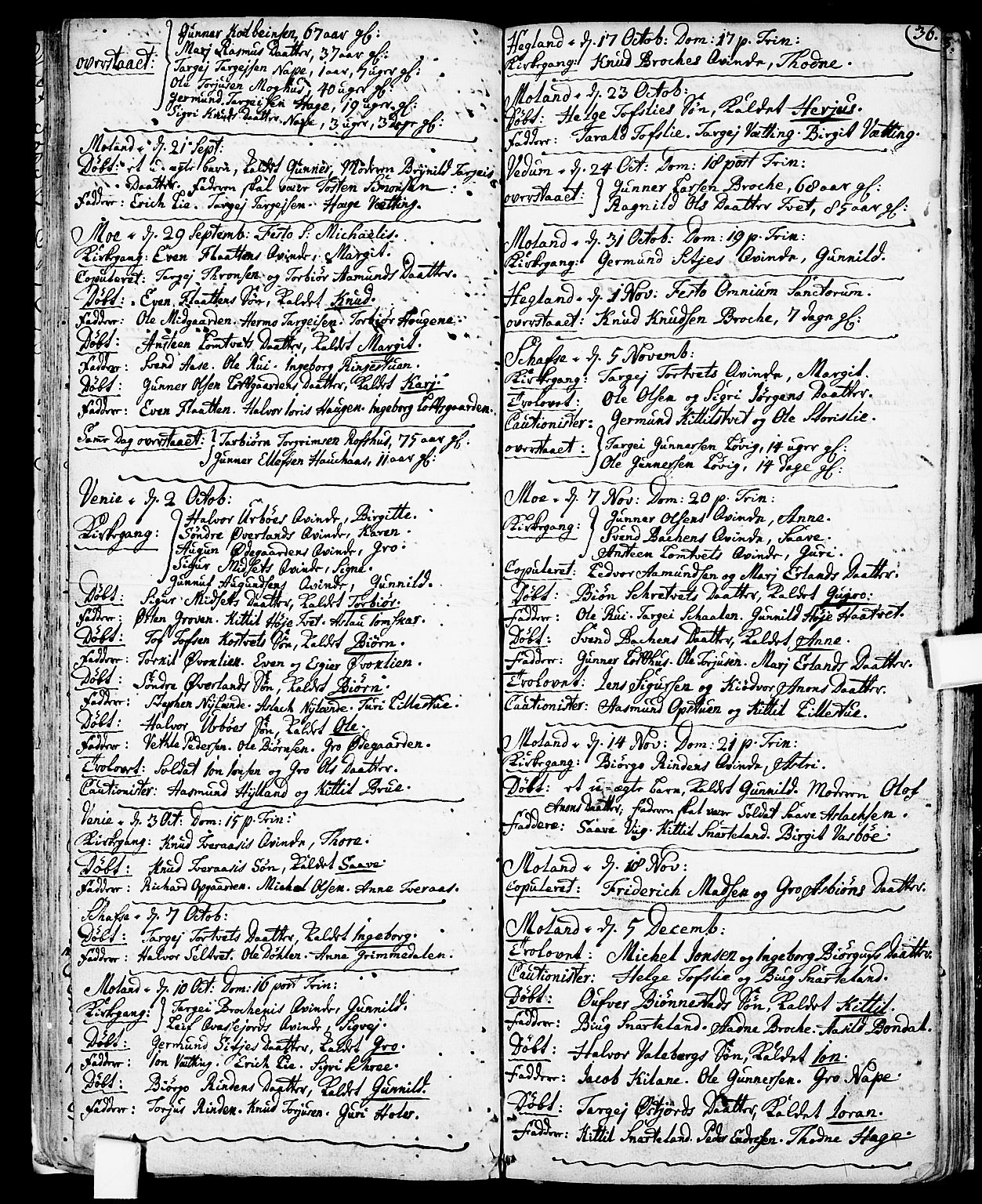 Fyresdal kirkebøker, SAKO/A-263/F/Fa/L0001: Parish register (official) no. I 1, 1724-1748, p. 36