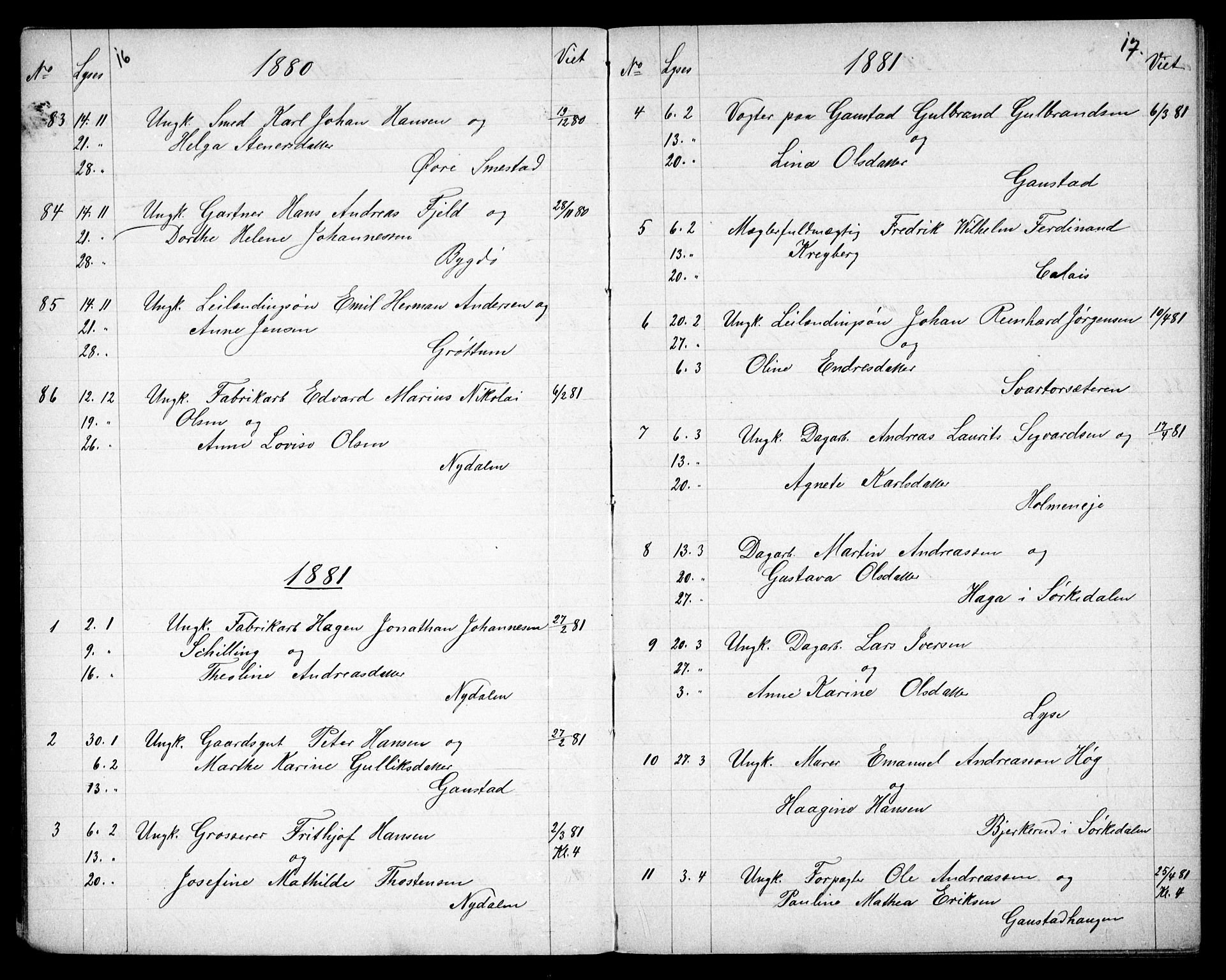 Vestre Aker prestekontor Kirkebøker, SAO/A-10025/G/Ga/L0005: Parish register (copy) no. I 5, 1879-1901, p. 16-17