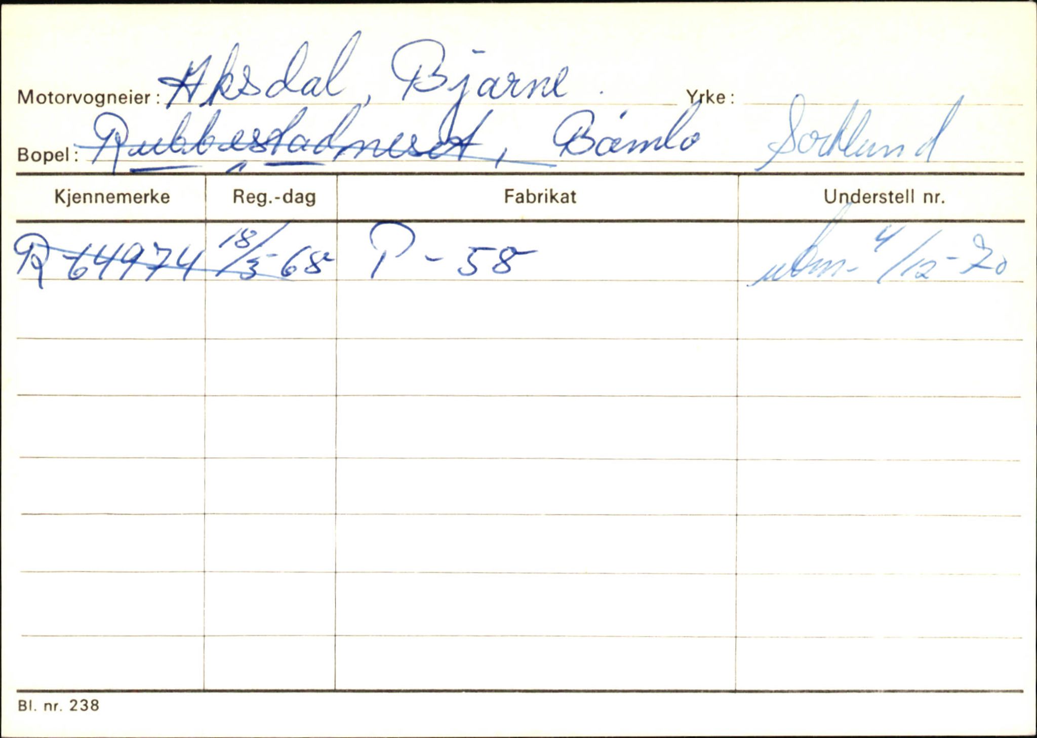 Statens vegvesen, Hordaland vegkontor, SAB/A-5201/2/Ha/L0001: R-eierkort A, 1920-1971, p. 199